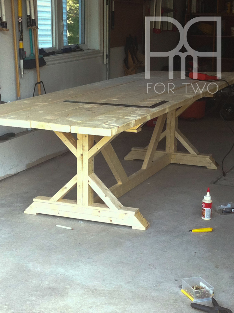 harvest table DIY unfinished