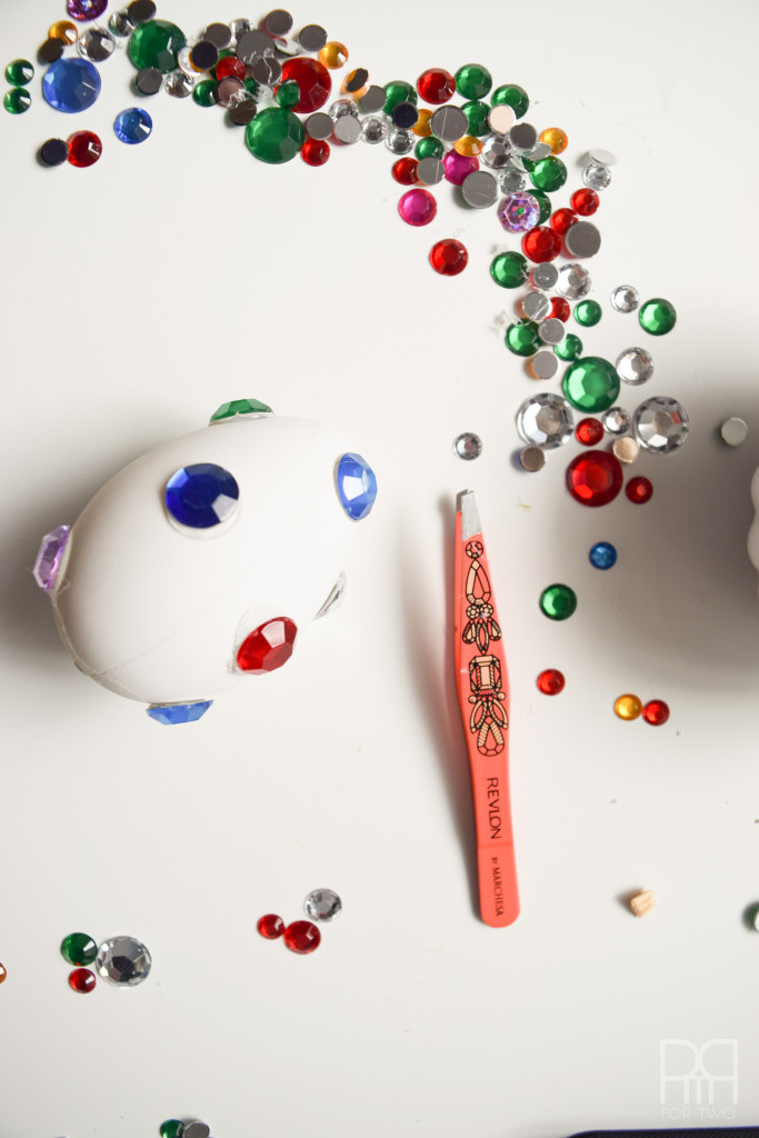 glam eggs shown with tweezers