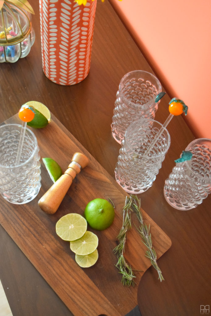 Dining room with cutting board