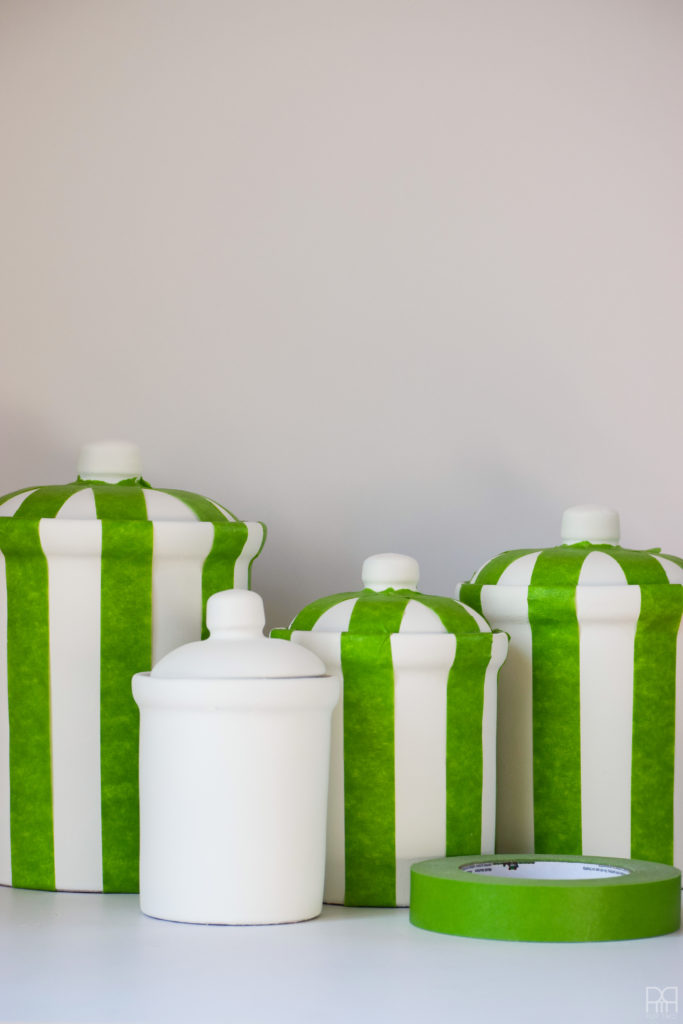 tapped striped jars