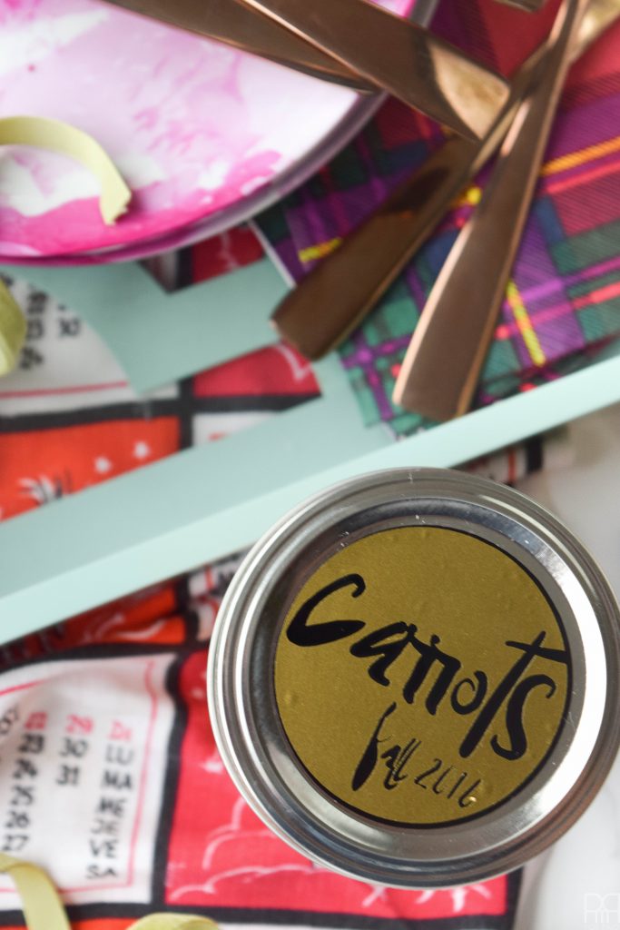 making canning jar labels with your Cricut is easy with the right materials. You just need vinyl and some cut files - come see how I did it!