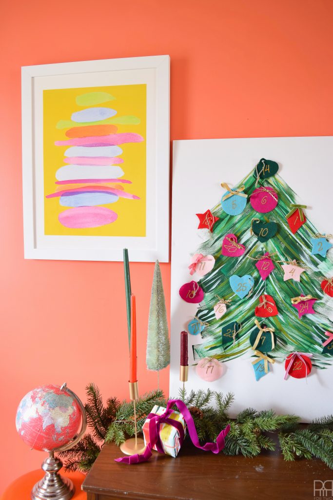 Create a magnetic and fabric advent calendar for the holidays using your Cricut!