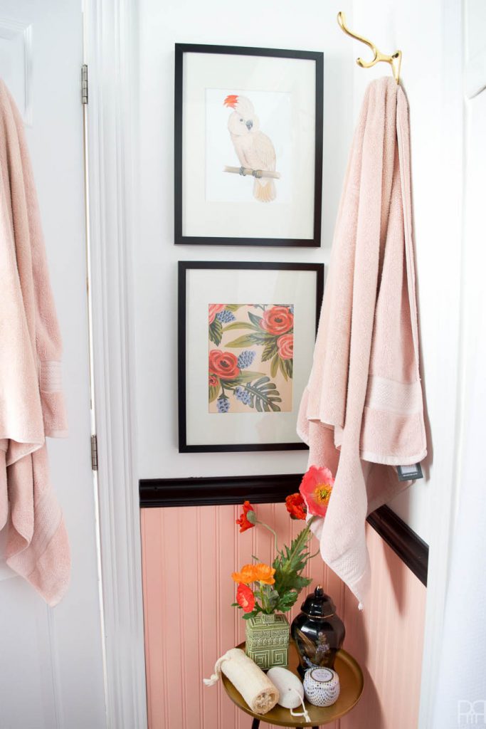 Tada! ✨ ???? ???? Renter Friendly Bathroom Reveal is here after a weekend of work. We've transformed our bathroom using renter-friendly upgrades and Behr Paint to create a colourful & eclectic space that I am proud to show off, heck, I might even host a party in there