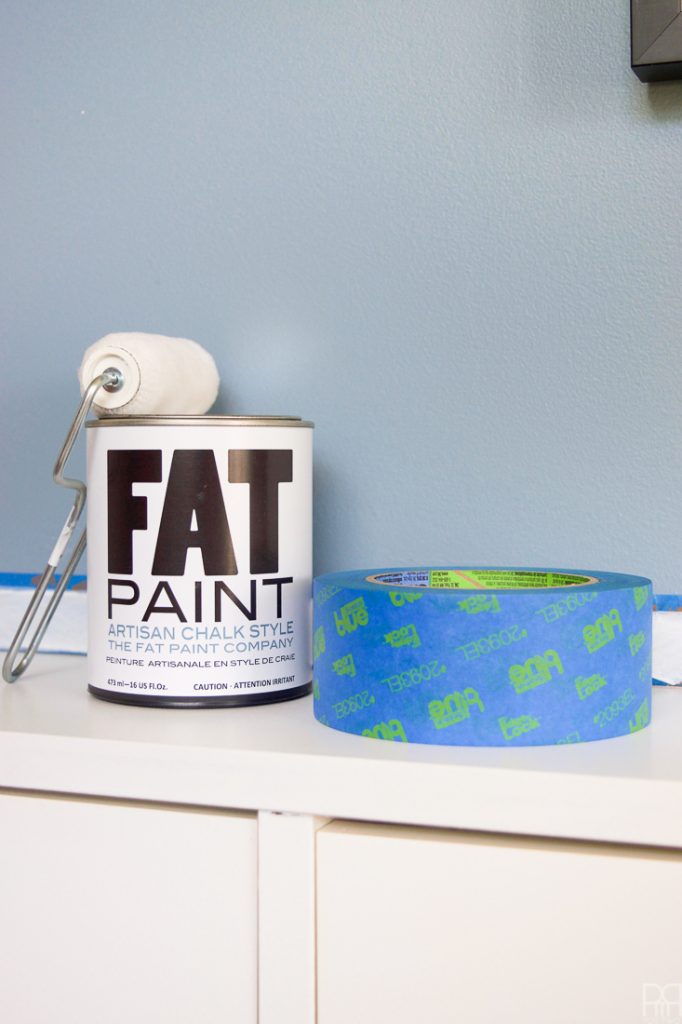 Black and White Stripe IKEA Shoe Cabinet Hack