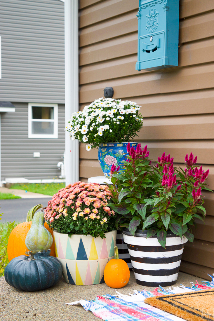 Colourful Floral Fall Porch