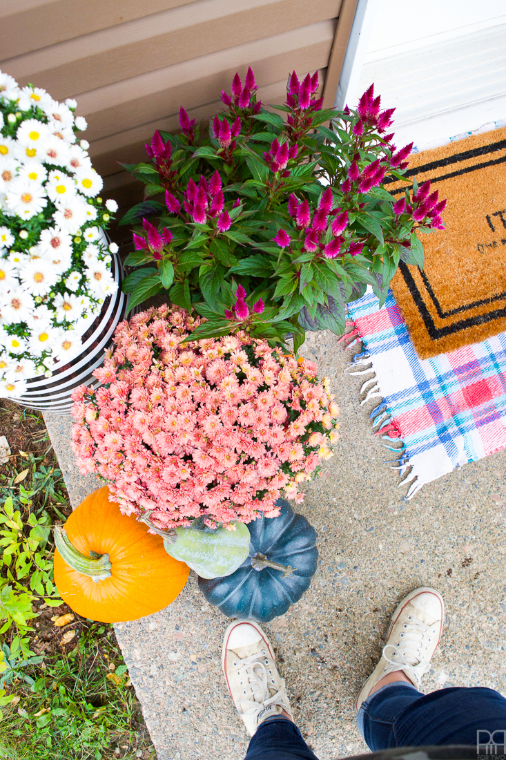 Colourful Floral Fall Porch