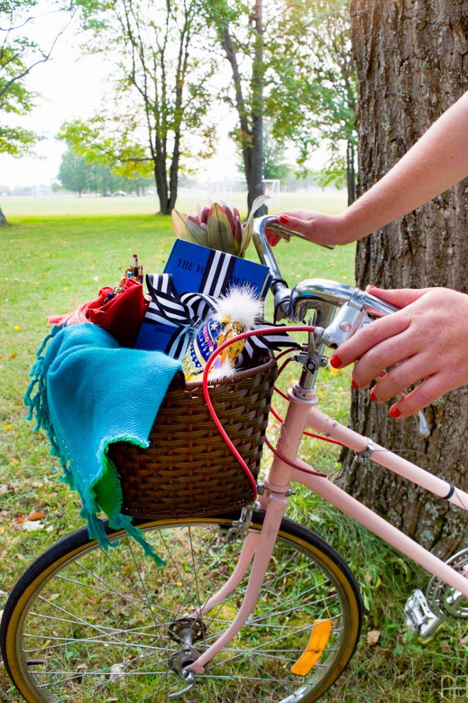 pink spray paint bike makeover