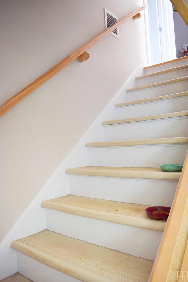 Using runners from Rugs USA I gave our staircase a makeover in a renter friendly way. Our staircase now looks like the main artery in our colourful and bold home instead of a space to hide. Head to the blog to see what products I used and why it's renter friendly.