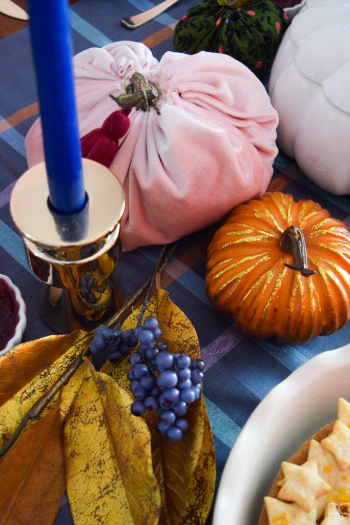 Plaid and Eclectic Tablescape for fall