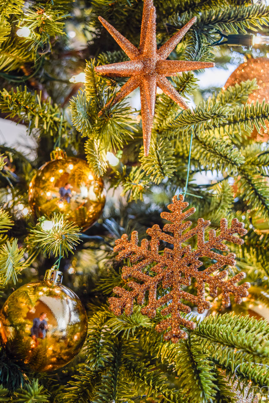 With the help of Canadian Tire we created a gold and copper Christmas tree for the DEC Hospital cafeteria