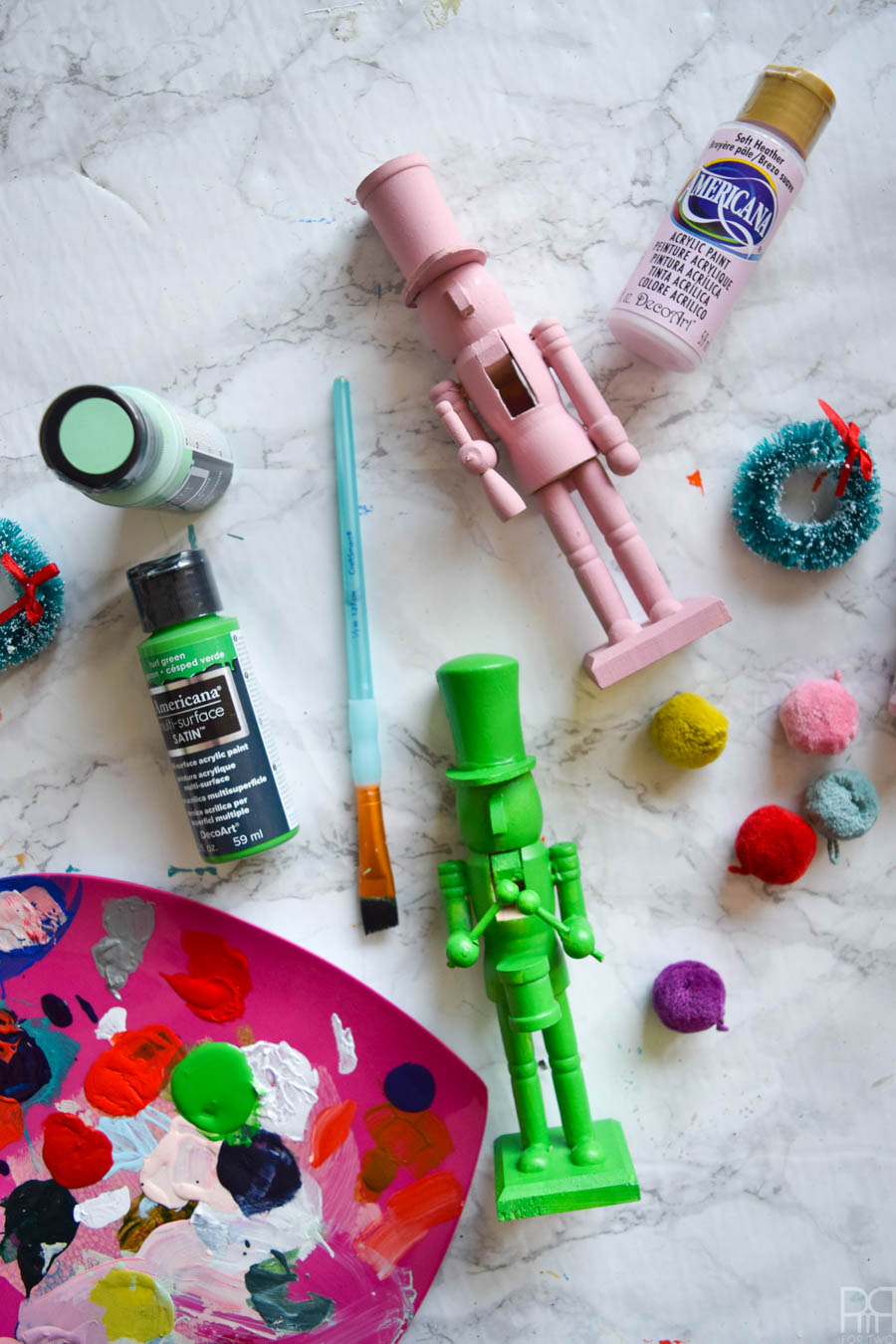 The holidays aren't completed with seasonal decor, and my contribution to this year's scene are some Colourful Painted Nutcrackers that I made using DecoArt's satin enamel paints. Come take a look!