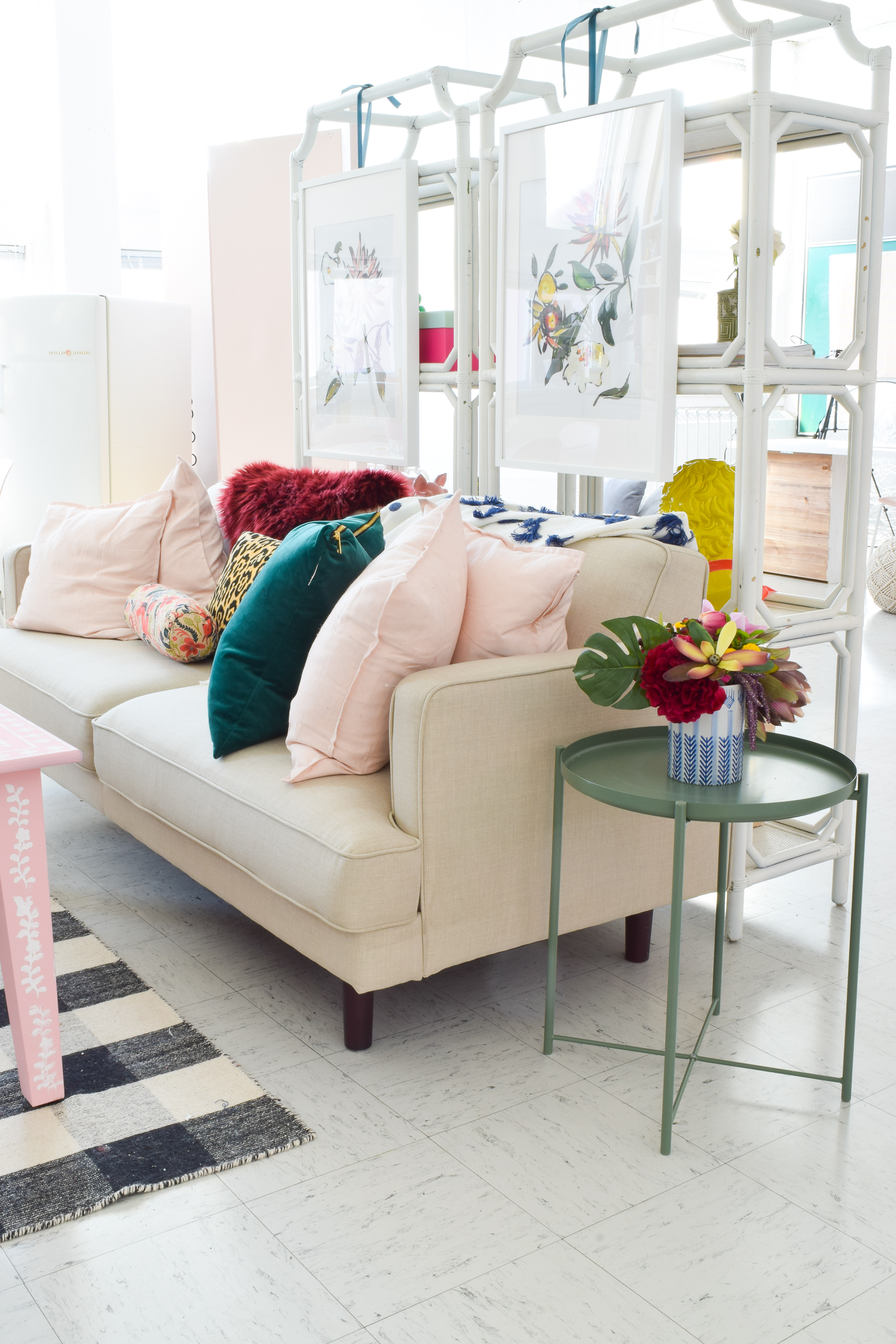 Come tour Blush & Brass Studios, and see what all the fuss is about. Furnished with tons of DIY and Homesense finds, you'll never see a shared work space that looks this good ever again. 