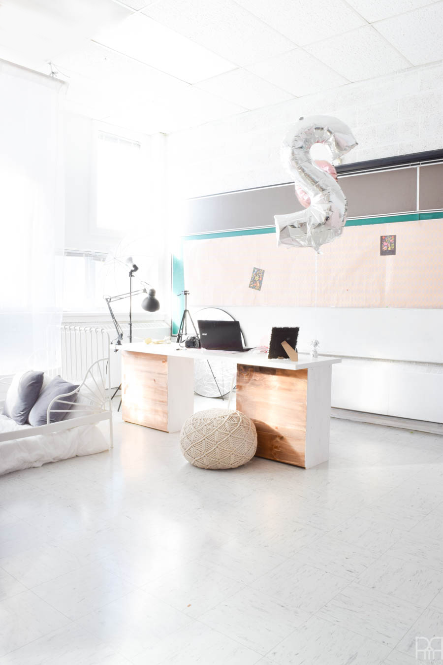 Come tour Blush & Brass Studios, and see what all the fuss is about. Furnished with tons of DIY and Homesense finds, you'll never see a shared work space that looks this good ever again. 