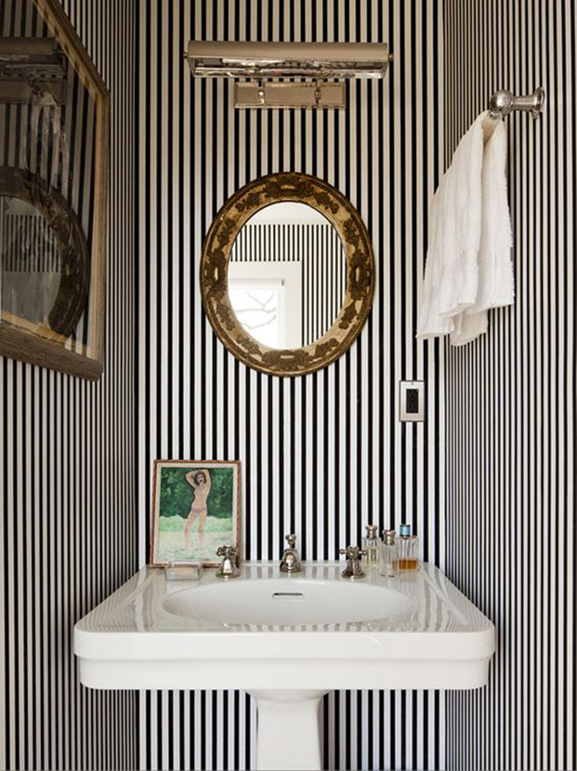 Come see how I plan to turn a tiny and cramped half bath into a Glam Kate Spade Inspired Powder Room, using simple patterns, bold colours, and glam accents. 