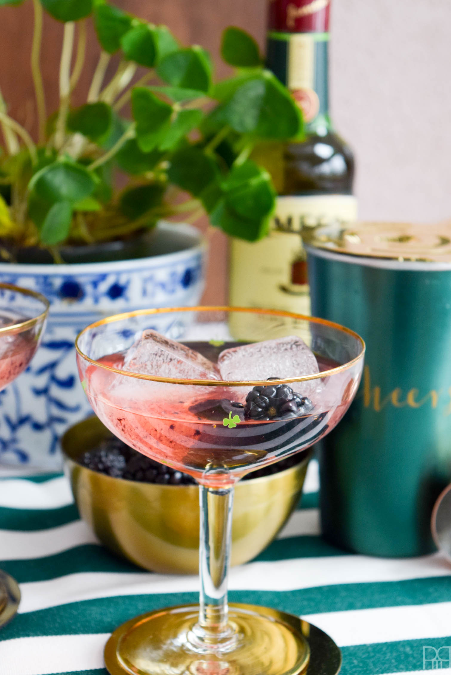 The blackberry whiskey sour - a non traditional whiskey cocktail for St.Patrick's day. It's all you need to get your weekend started in style.