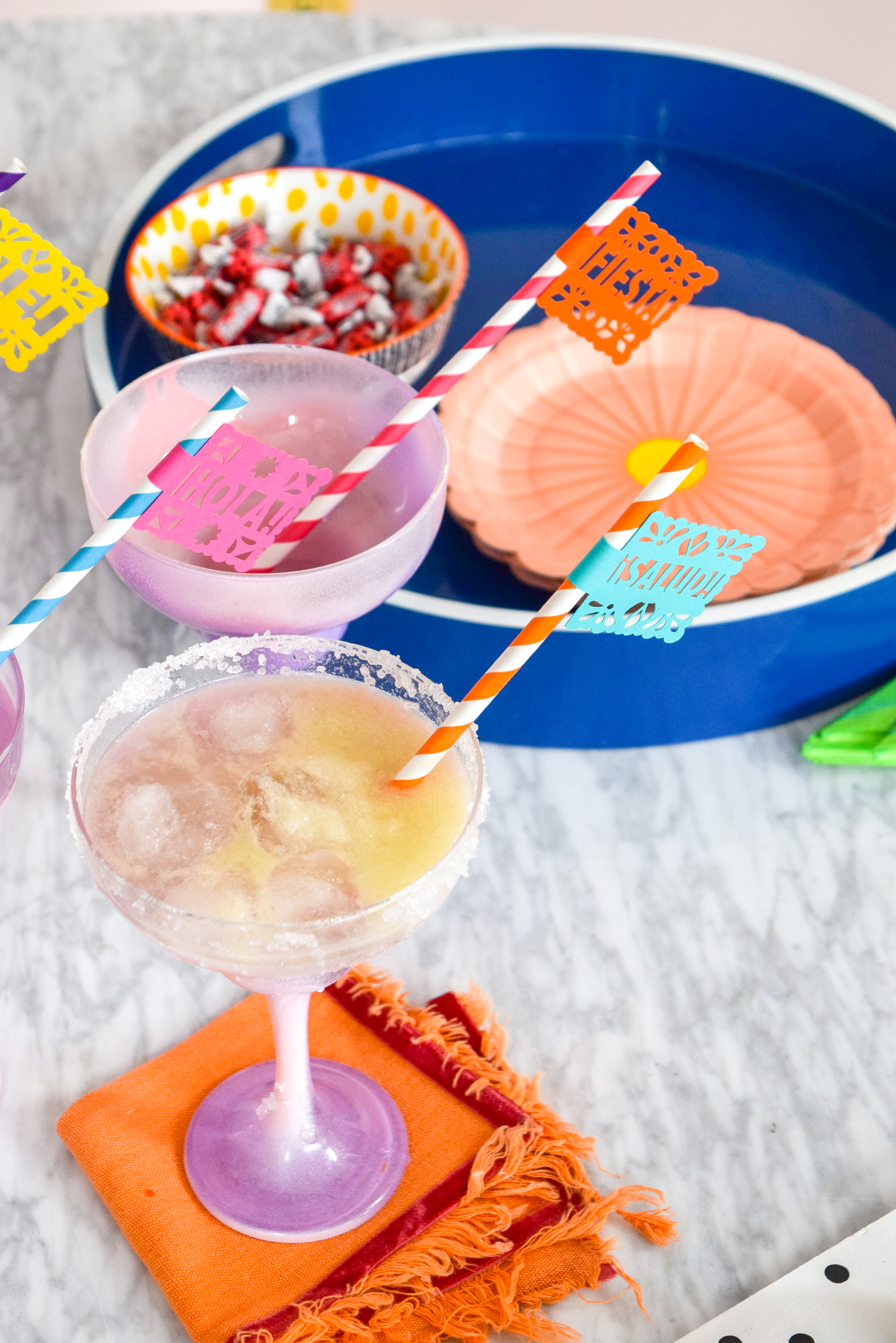 A Cinco de Mayo Party - from start to finish - to help you get the party started! Come see what I made and bought, for this colourful fiesta. Hint: lots of mini pinatas, colourful paper picado, and cocktails. Now, where's my margarita?
