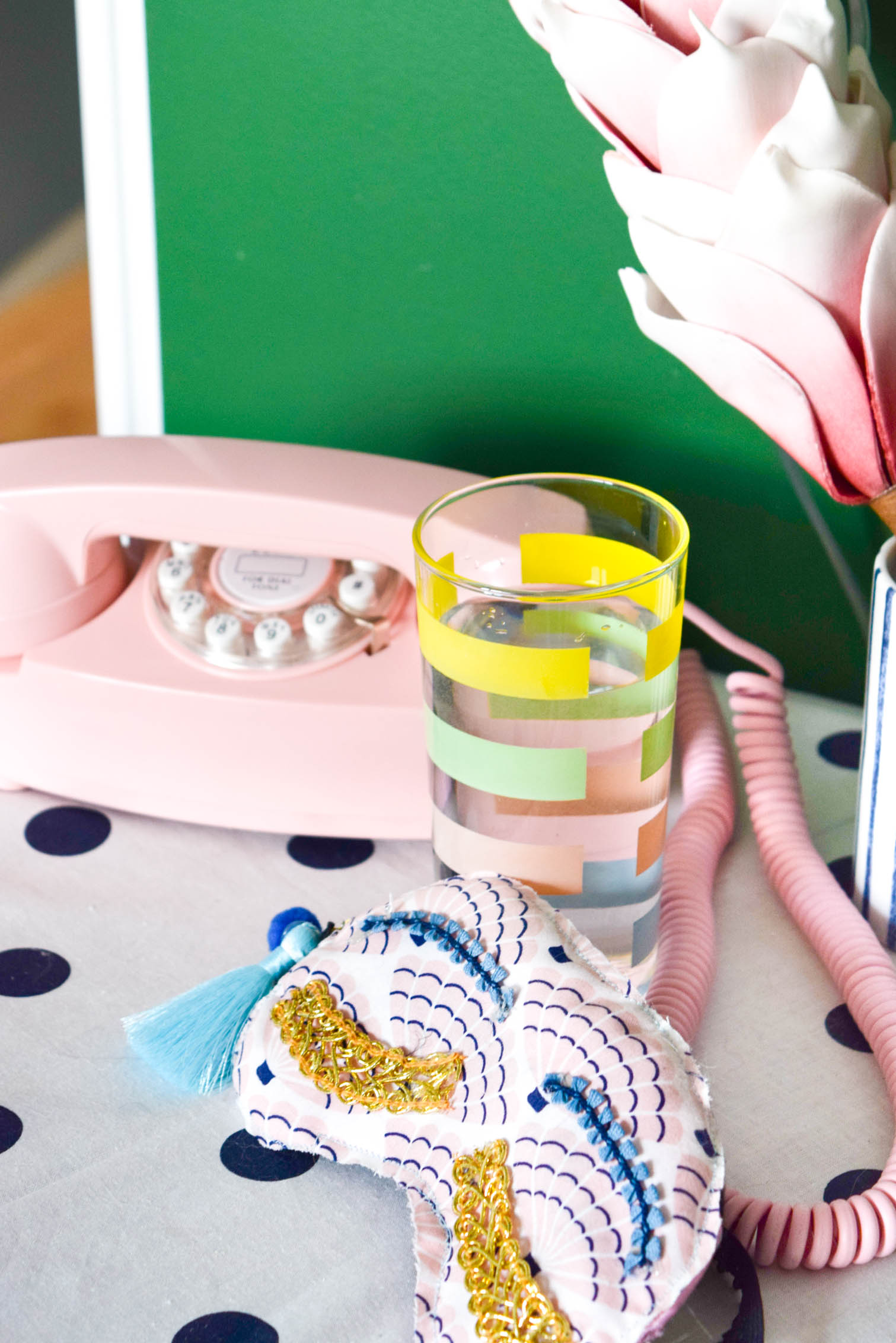 A Colourful & Eclectic Guest Room (& office) that looks like it came straight from a magazine! Full of charm and curated finds. Come see how we make an MCM daybed work with a buffalo plaid dresser and lots of saturated hues.