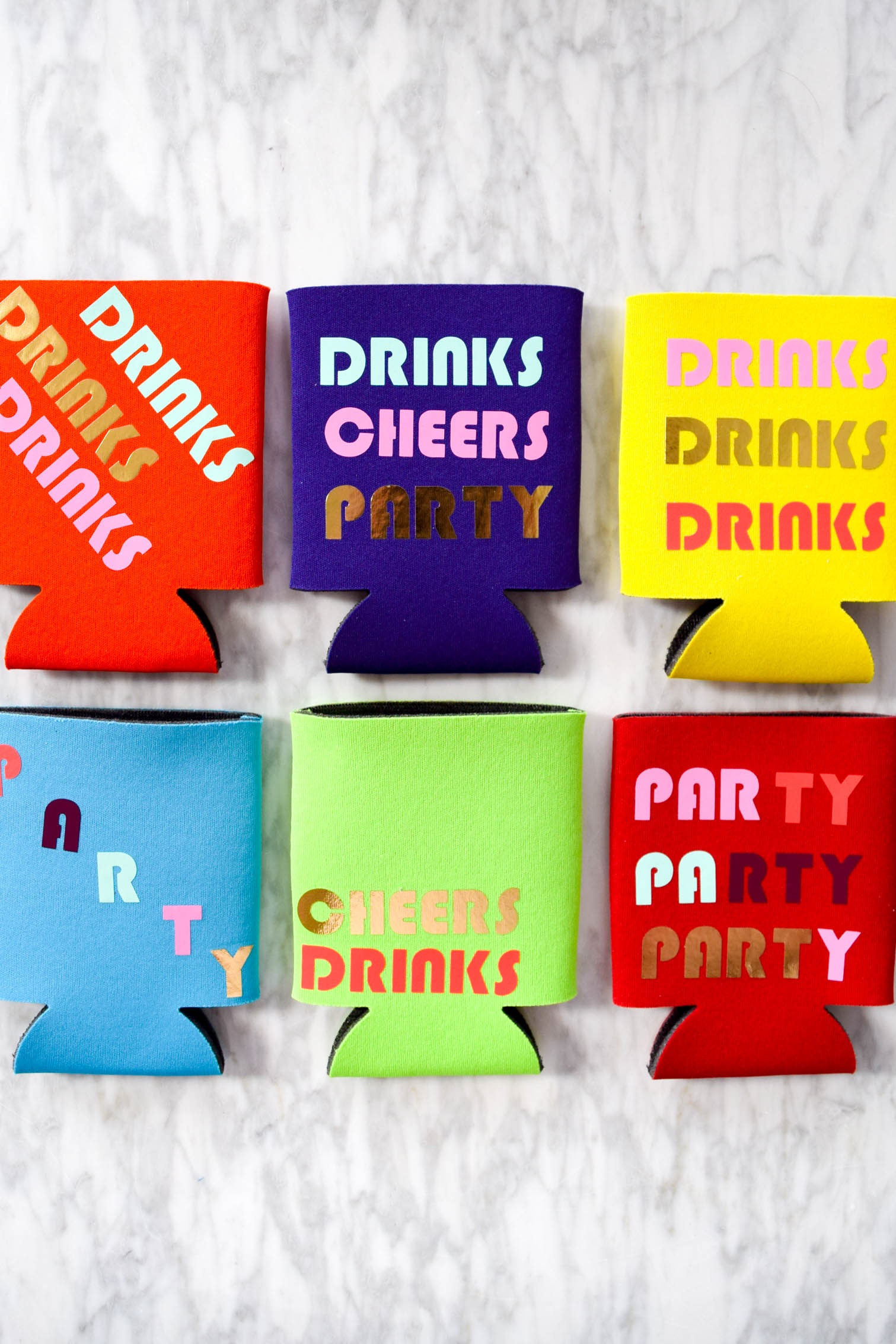 This is the summer project you've been waiting for: DIY Party Koozies. All you need is koozies + iron on vinyl + your Cricut. Get all the details and check out some more pretty pictures on the blog. 