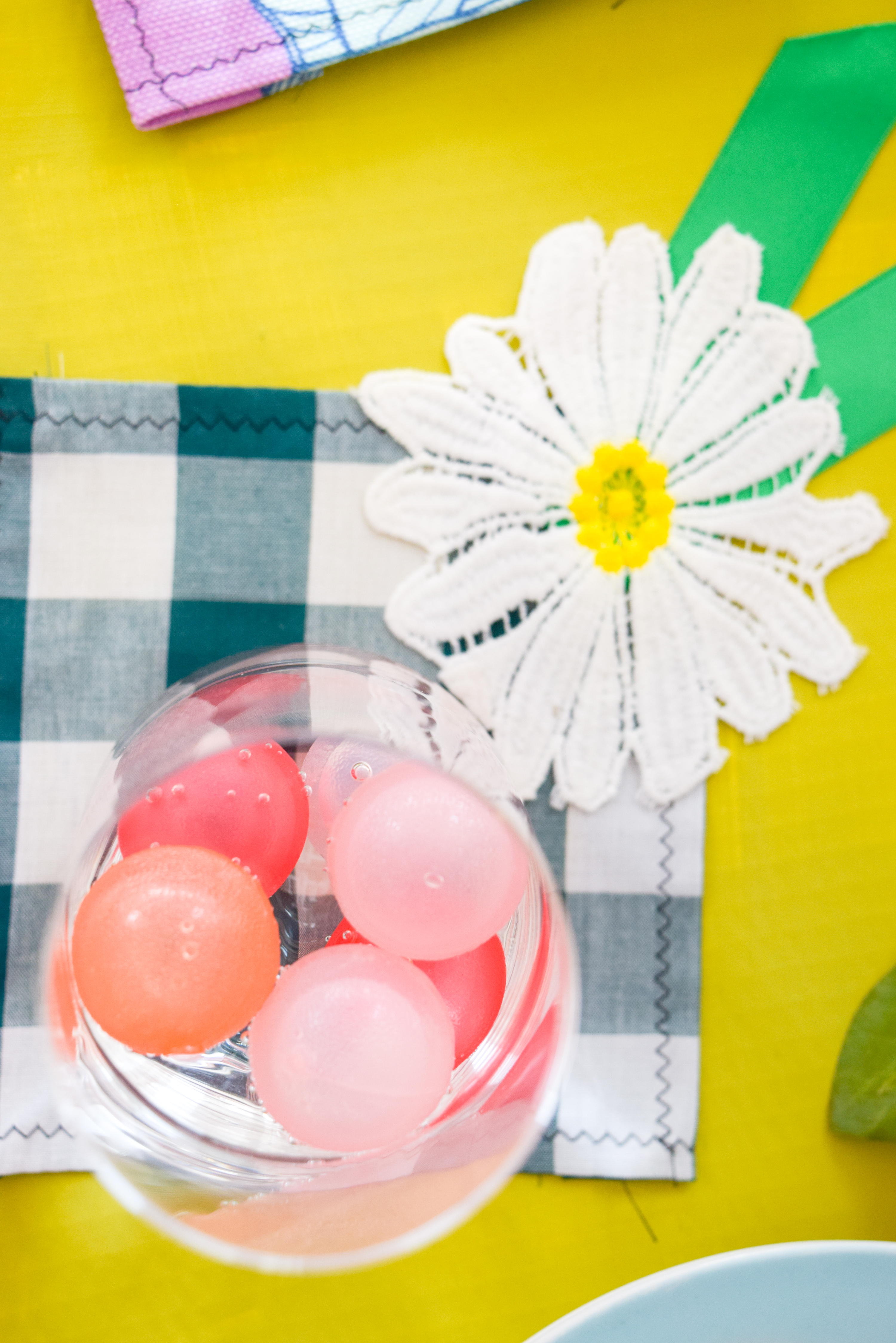 What good is a cocktail, without summer cocktail napkins in fun and breezy colours?! Make your own inspired by these, and get a head start on summer entertaining and your summer bar cart.