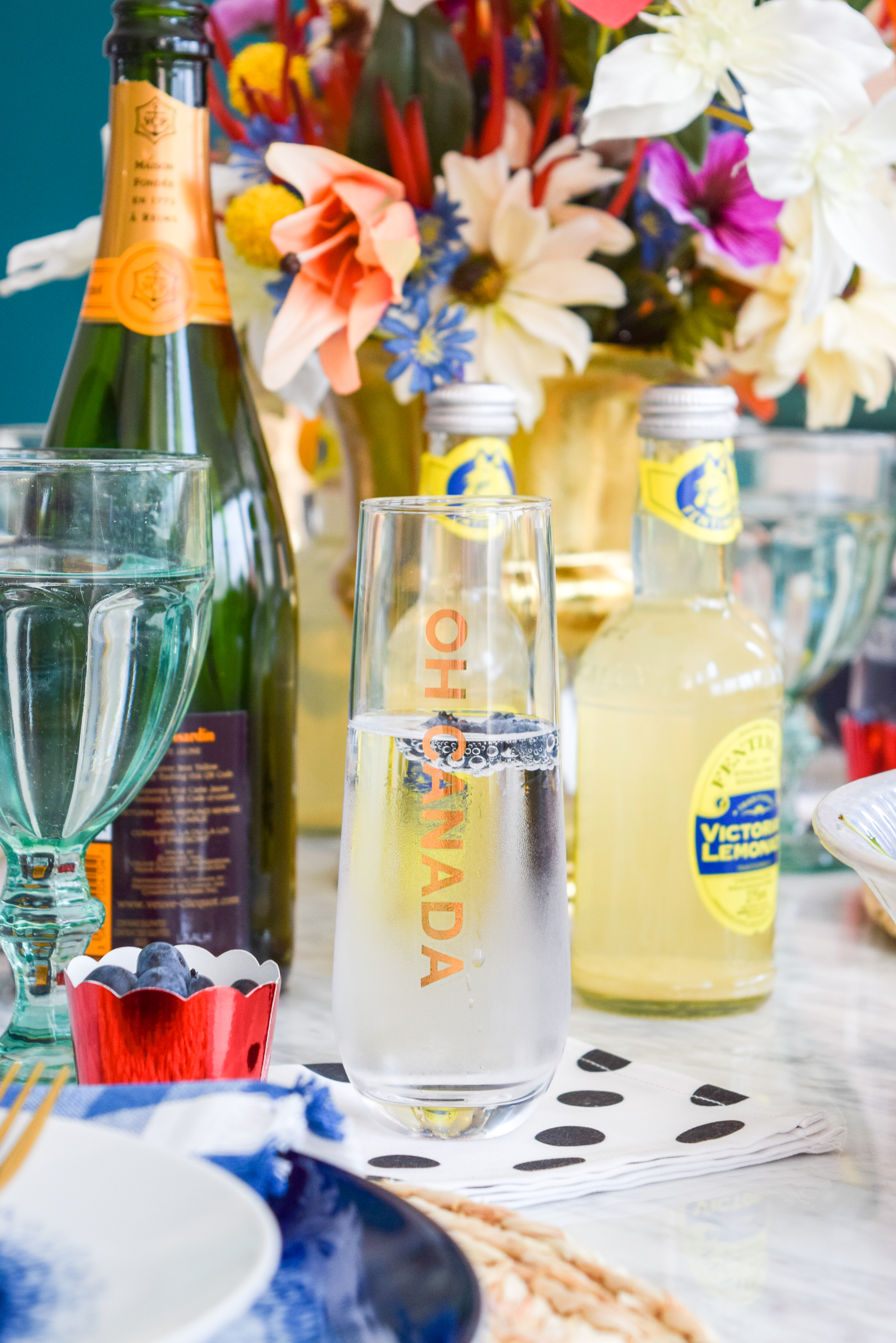 A patriotic Canada Day Blue & Floral Tablescape, that bristles with personality. Bold colours, great patterns, and traditional touches make it personal. I capped it off with Homesense finds, and Roostery linens. Grab some for yourself!