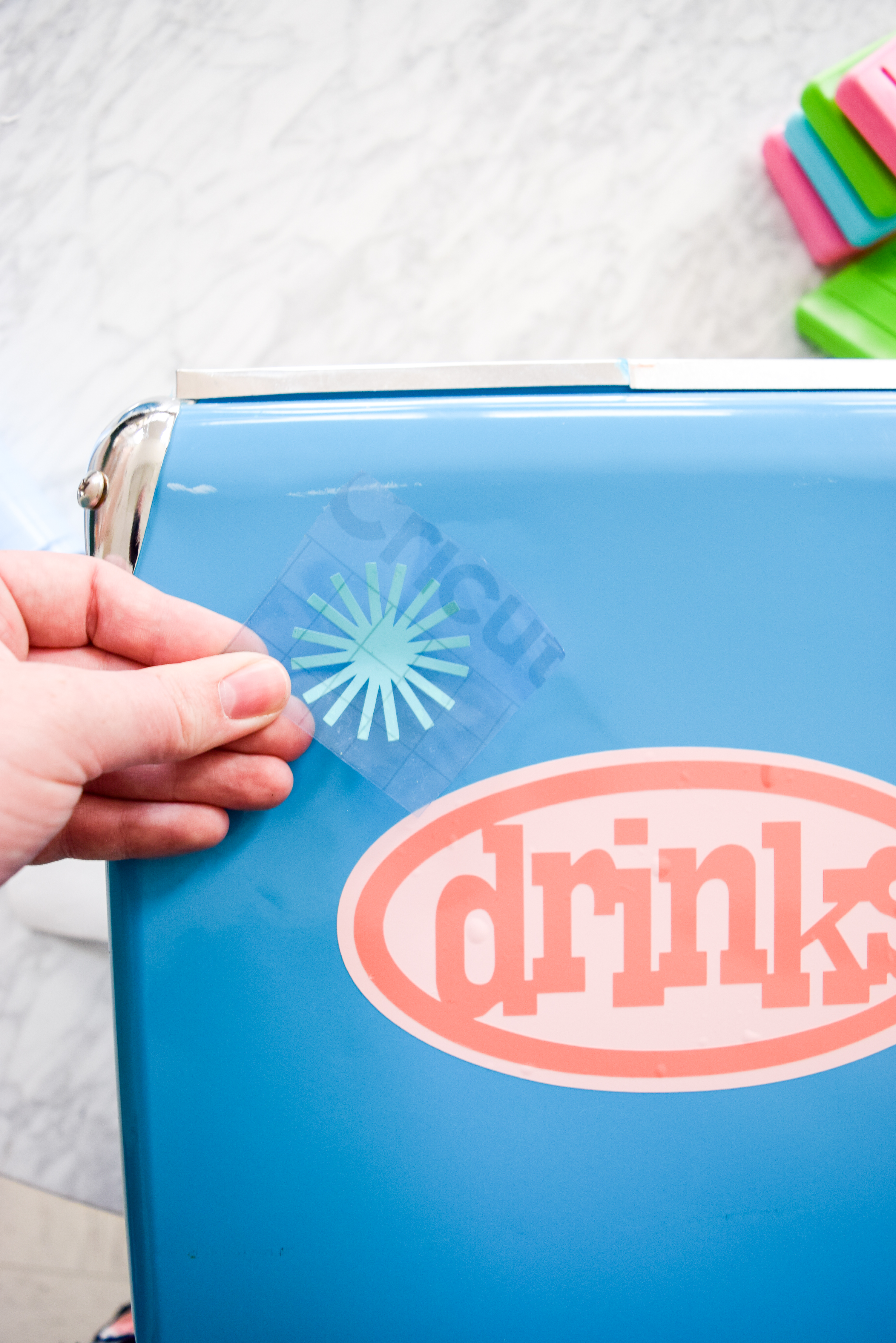 Is your cooler in need of a summer refresh? Grab the tutorial for these DIY Summer Cooler Decals, and get on your way! Those bevies won't cool themselves. Oh, just make sure you've got your Cricut Explore Air 2 ready to go as well.