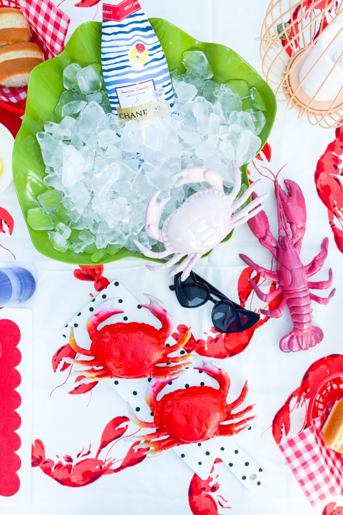 Colourful Pastel Seafood Tablescape