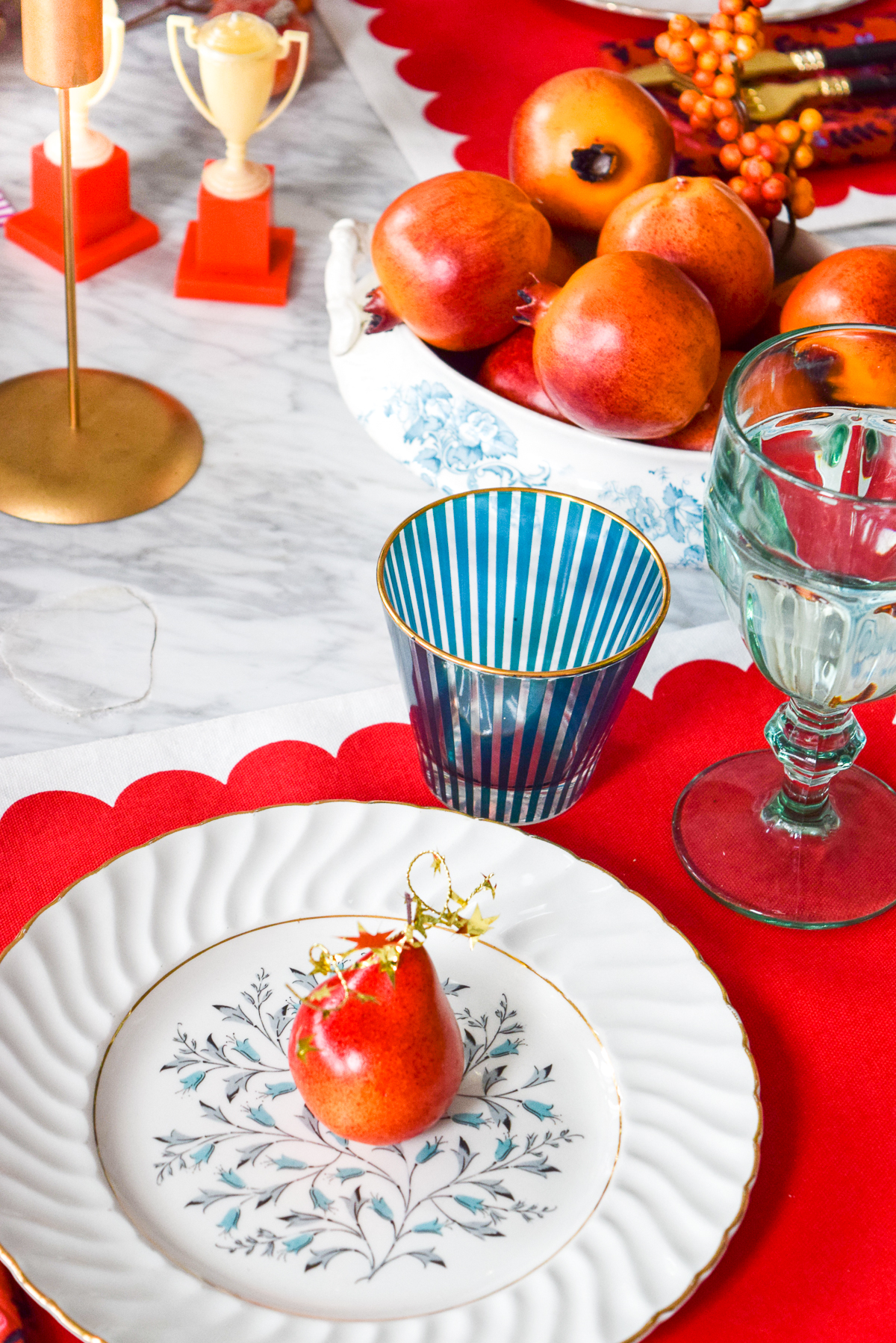 colourful fall place setting