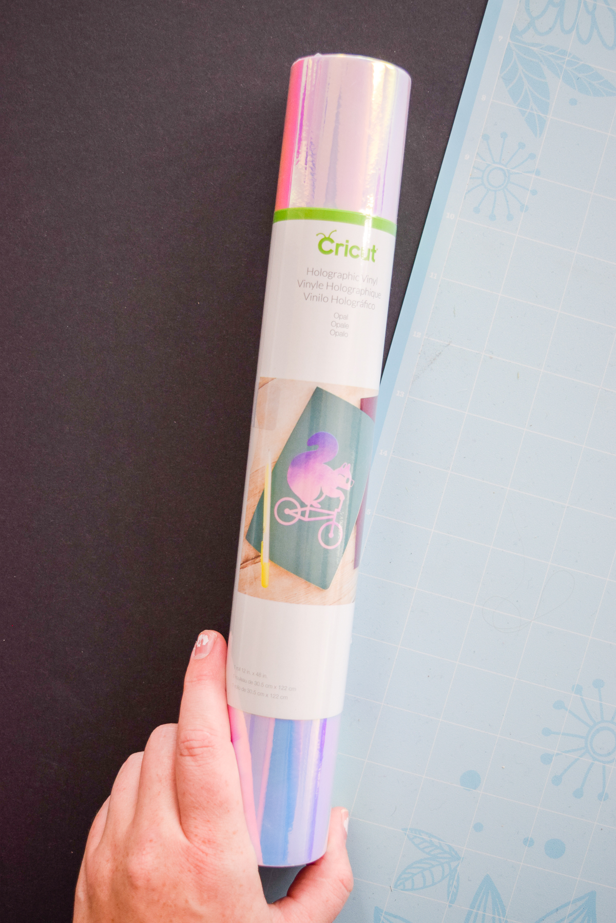 roll of Cricut holographic vinyl