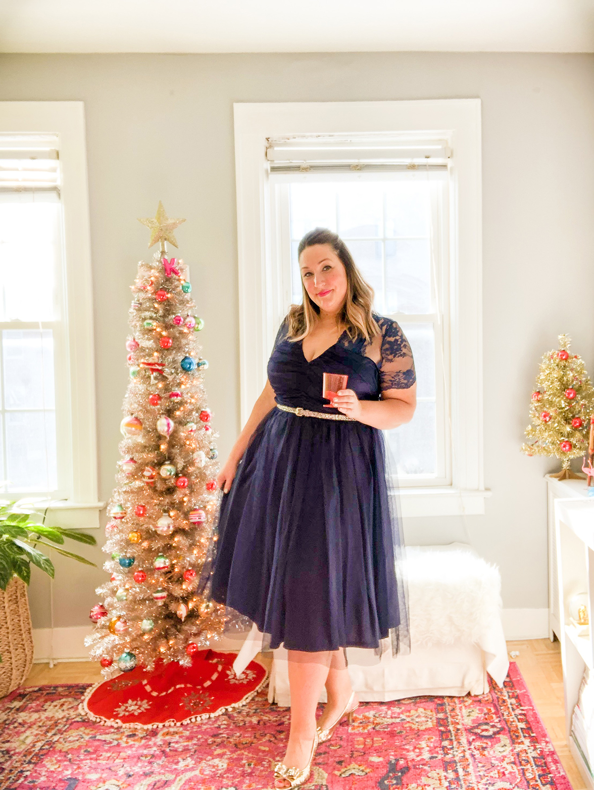 Here are some fabulous people posing next to Christmas trees - a retro homage. (inspired by the sassy women of the past) 