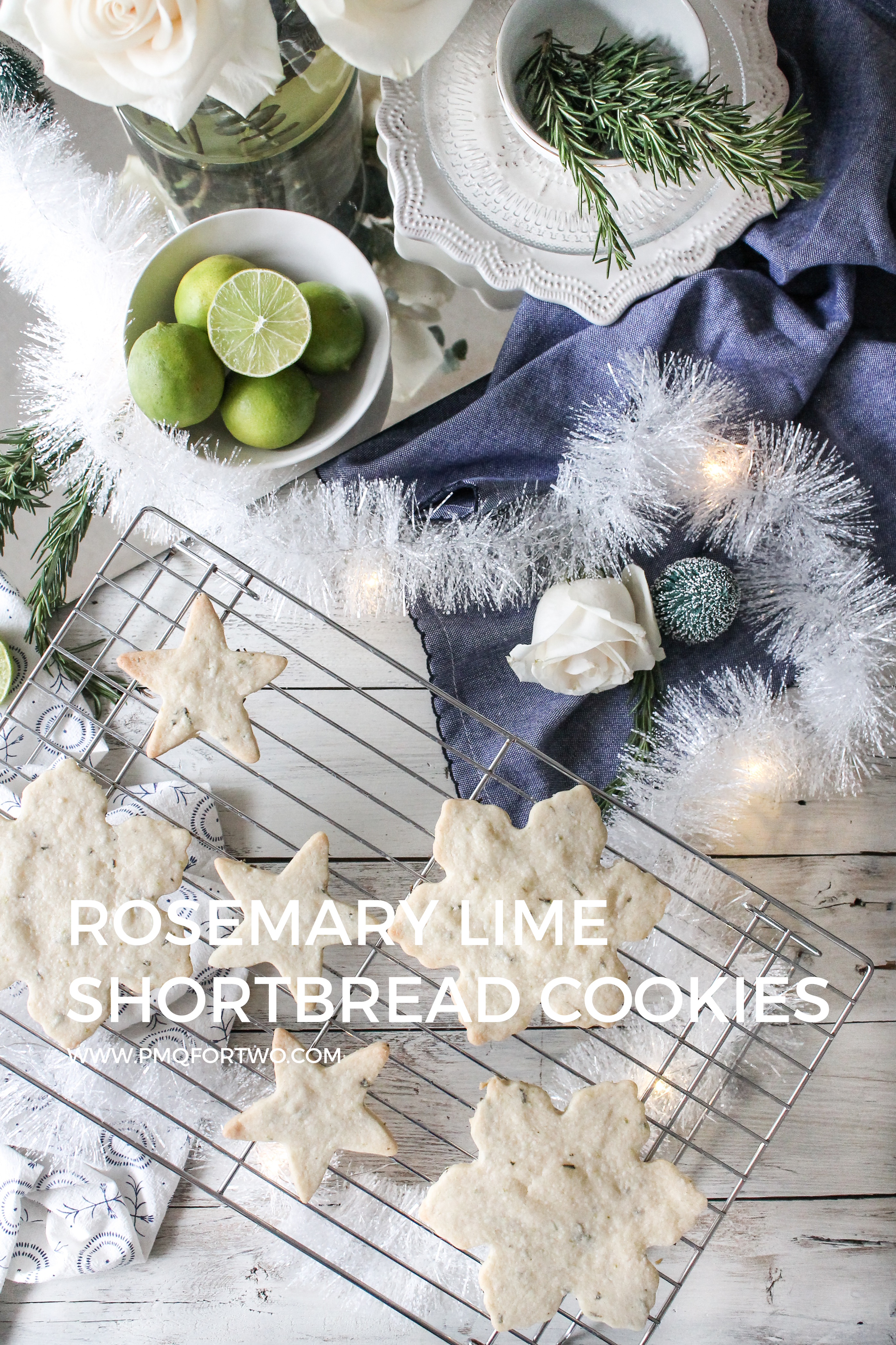 Rosemary Lime Shortbread Cookies are just what you need to get you through the early winter blues! These tasty treats still feel like Christmas, but with a fresh zing.