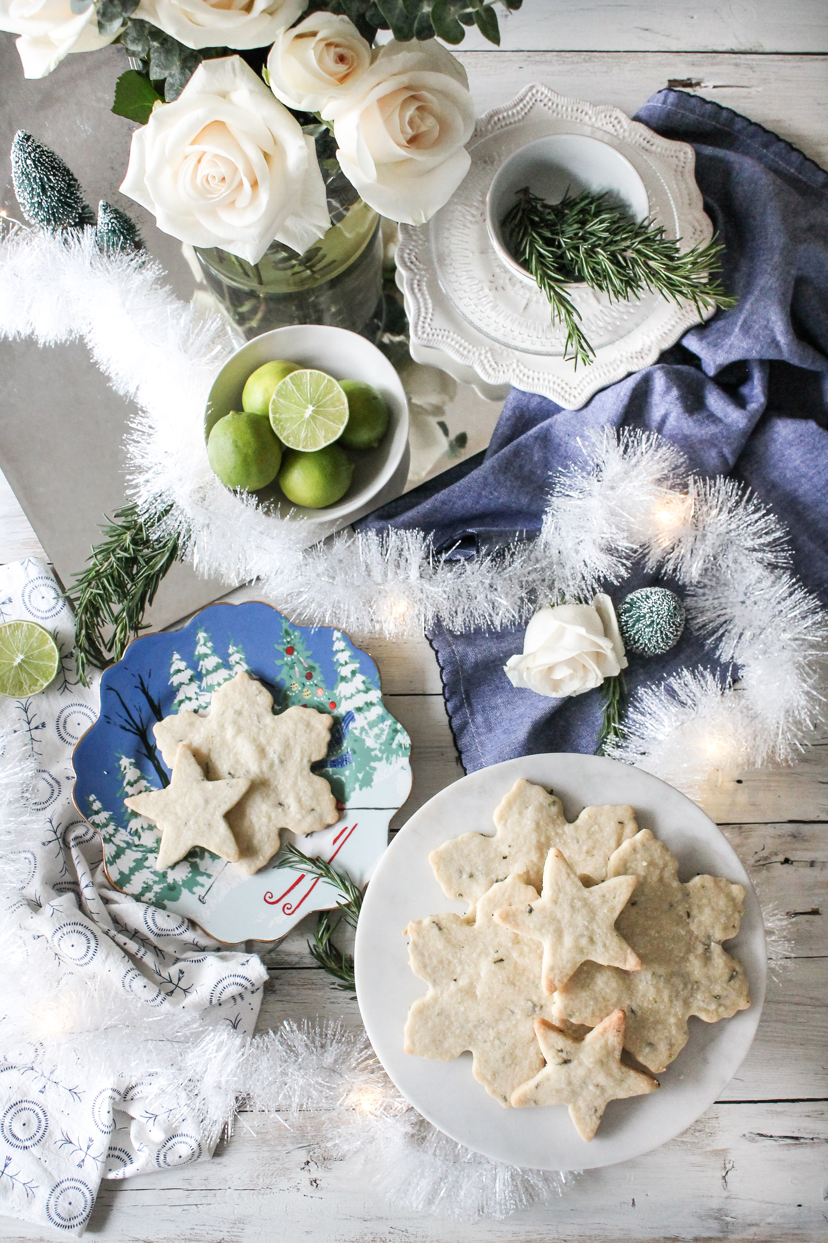 Rosemary Lime Shortbread Cookies are just what you need to get you through the early winter blues! These tasty treats still feel like Christmas, but with a fresh zing.