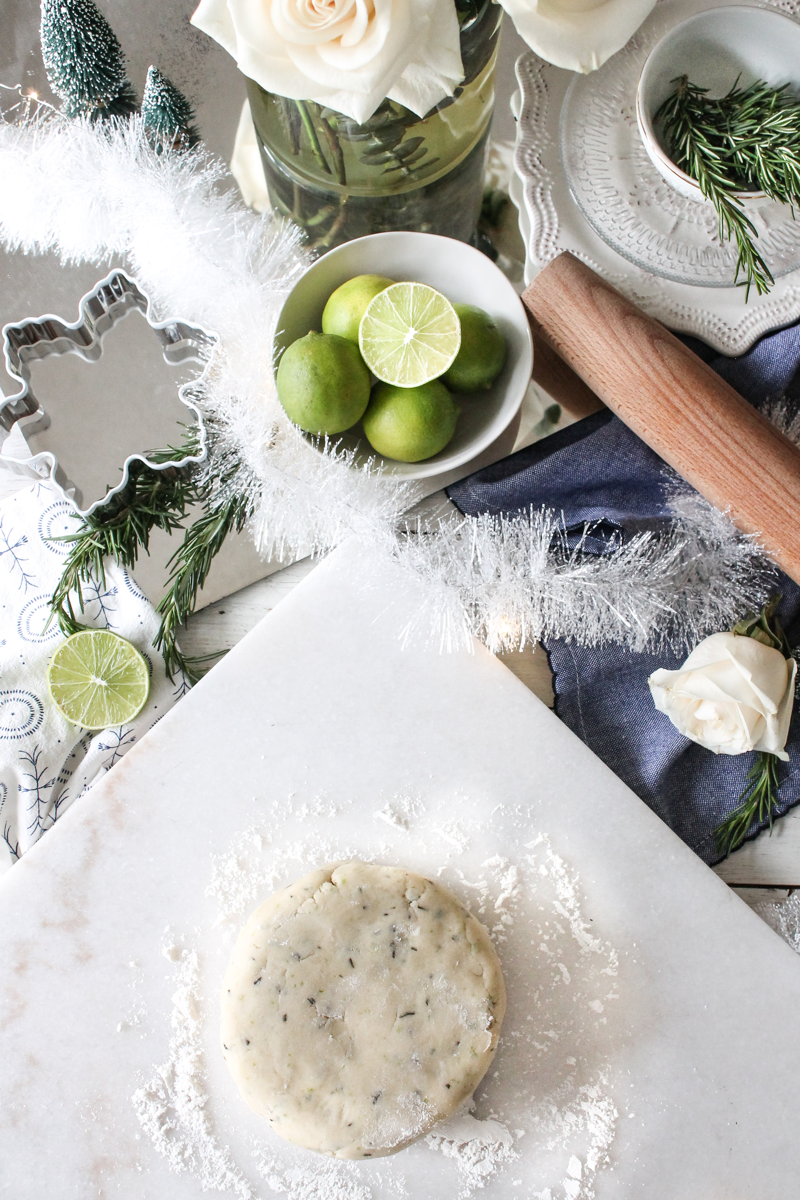 Rosemary Lime Shortbread Cookies are just what you need to get you through the early winter blues! These tasty treats still feel like Christmas, but with a fresh zing.
