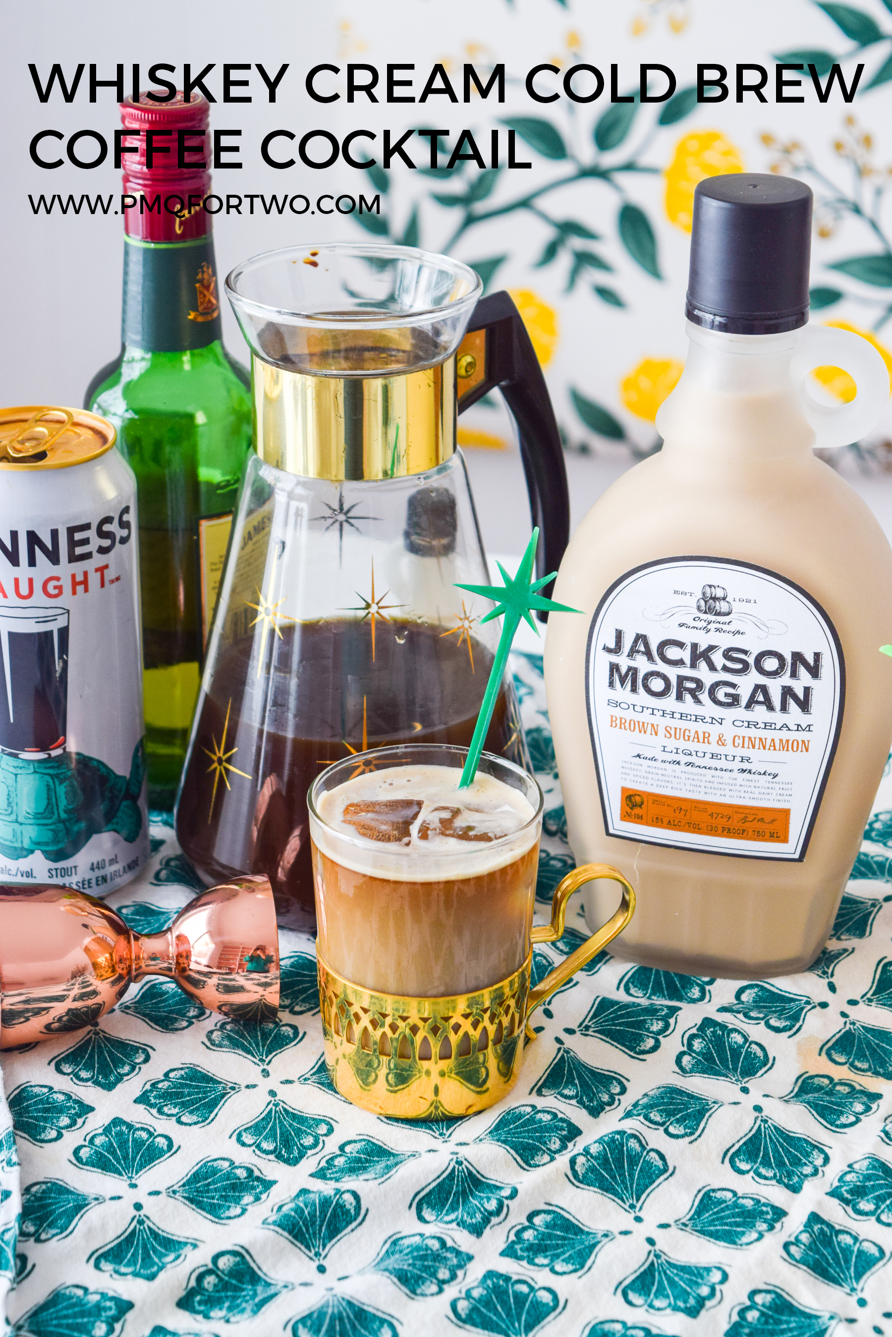 A Whiskey Cream Cold Brew Coffee Cocktail is a great way to start off your St. Patrick's day festivities, or just a fun afternoon cocktail. Don't forget a good book, or the Jackson Morgan Whiskey Cream. 