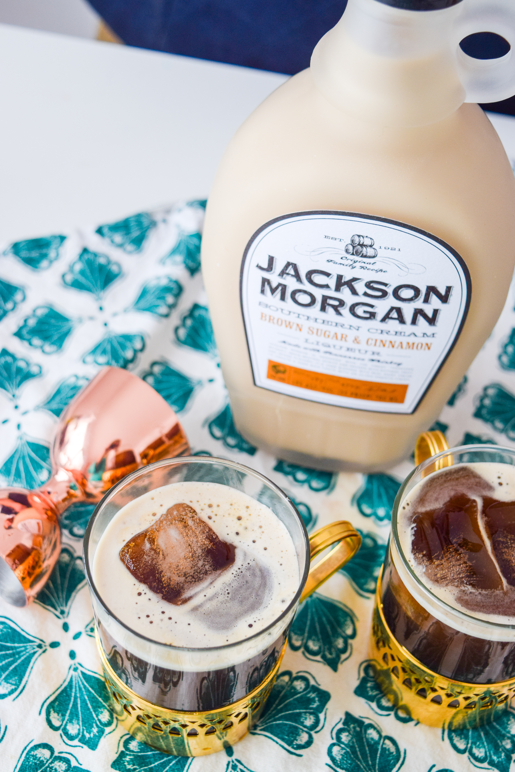 A Whiskey Cream Cold Brew Coffee Cocktail is a great way to start off your St. Patrick's day festivities, or just a fun afternoon cocktail. Don't forget a good book, or the Jackson Morgan Whiskey Cream. 