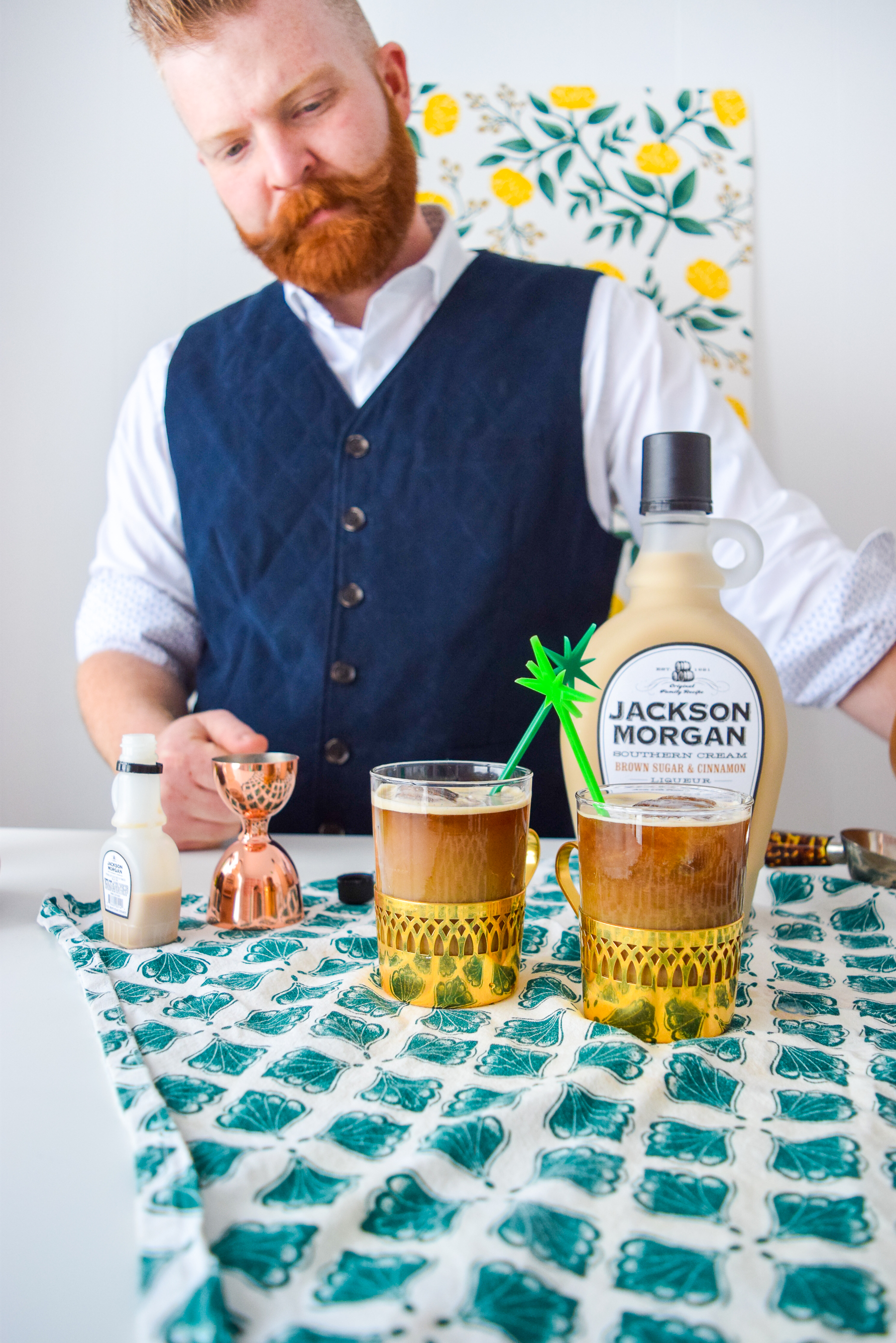 A Whiskey Cream Cold Brew Coffee Cocktail is a great way to start off your St. Patrick's day festivities, or just a fun afternoon cocktail. Don't forget a good book, or the Jackson Morgan Whiskey Cream. 