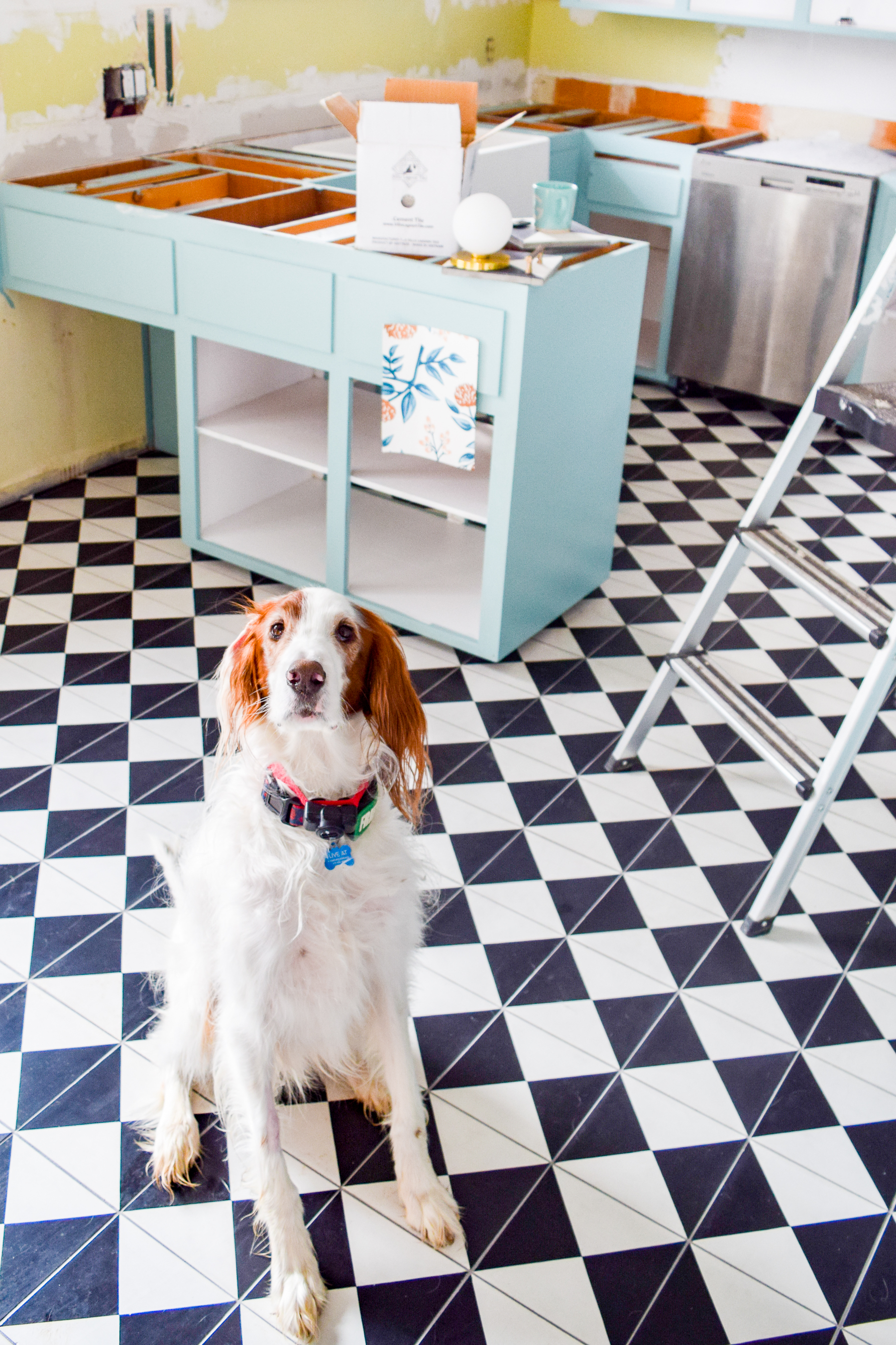 Choosing a retro kitchen floor tile is easy when you go with a cement tile! Villa Lagoon Tile has got an amazing selection, and they're so durable.