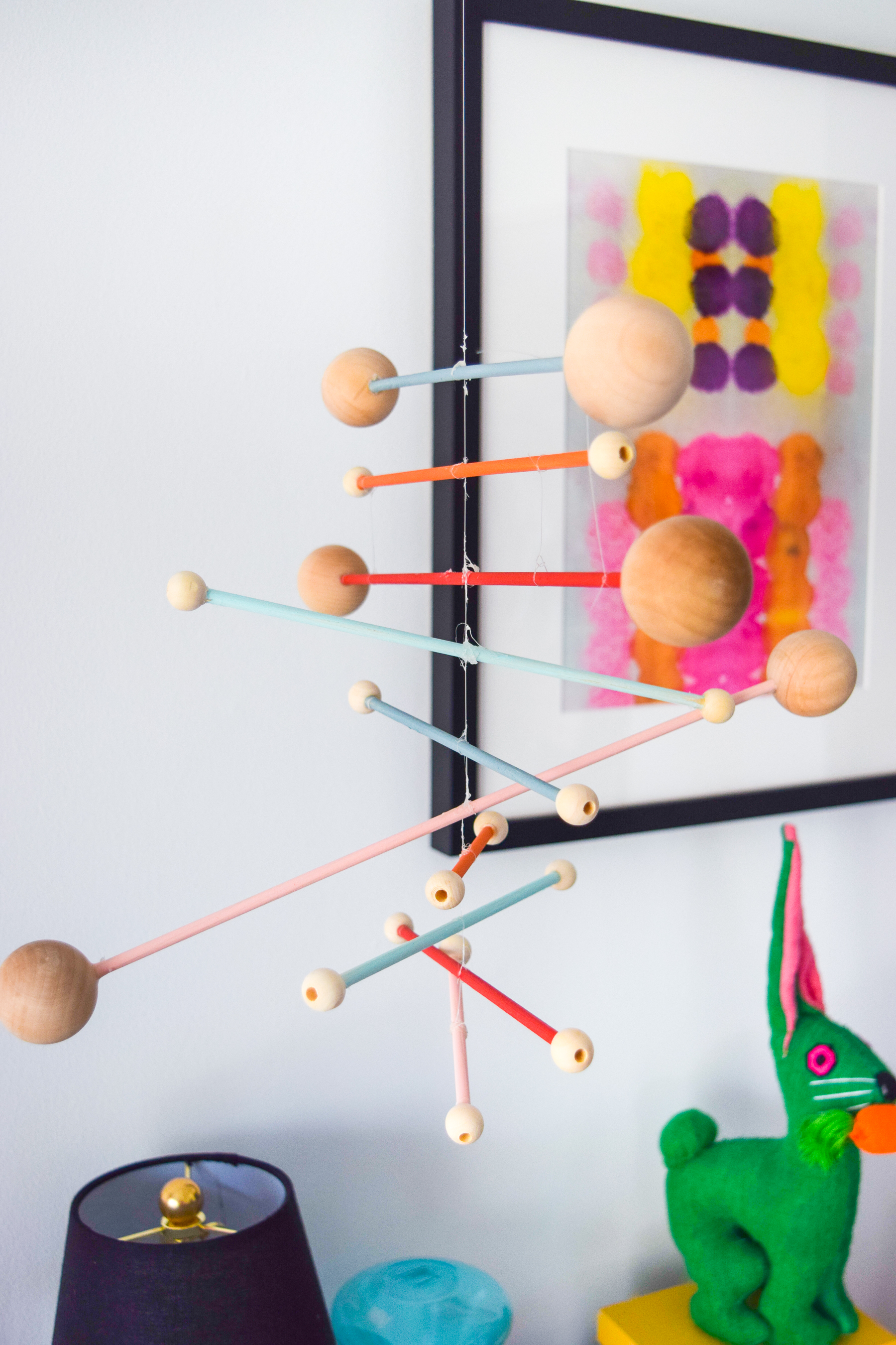 Baby on the way? or maybe you just like MCM inspired design. Either way, check out my diy mcm baby mobile for details on how to make this beauty.