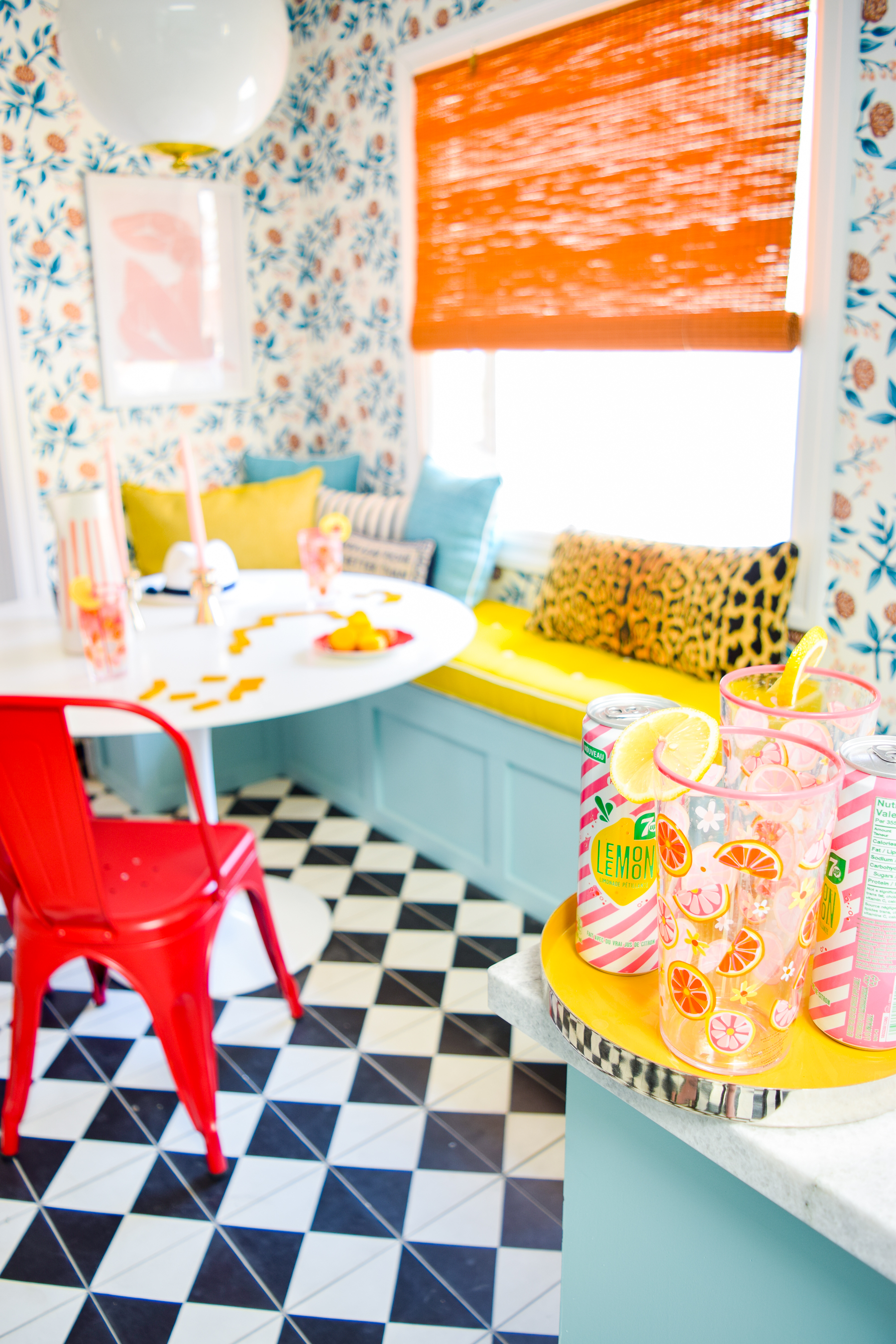 Our retro glam kitchen renovations are done! Come see how we transformed our dated kitchen, into a modern oasis, full of colour and pattern.