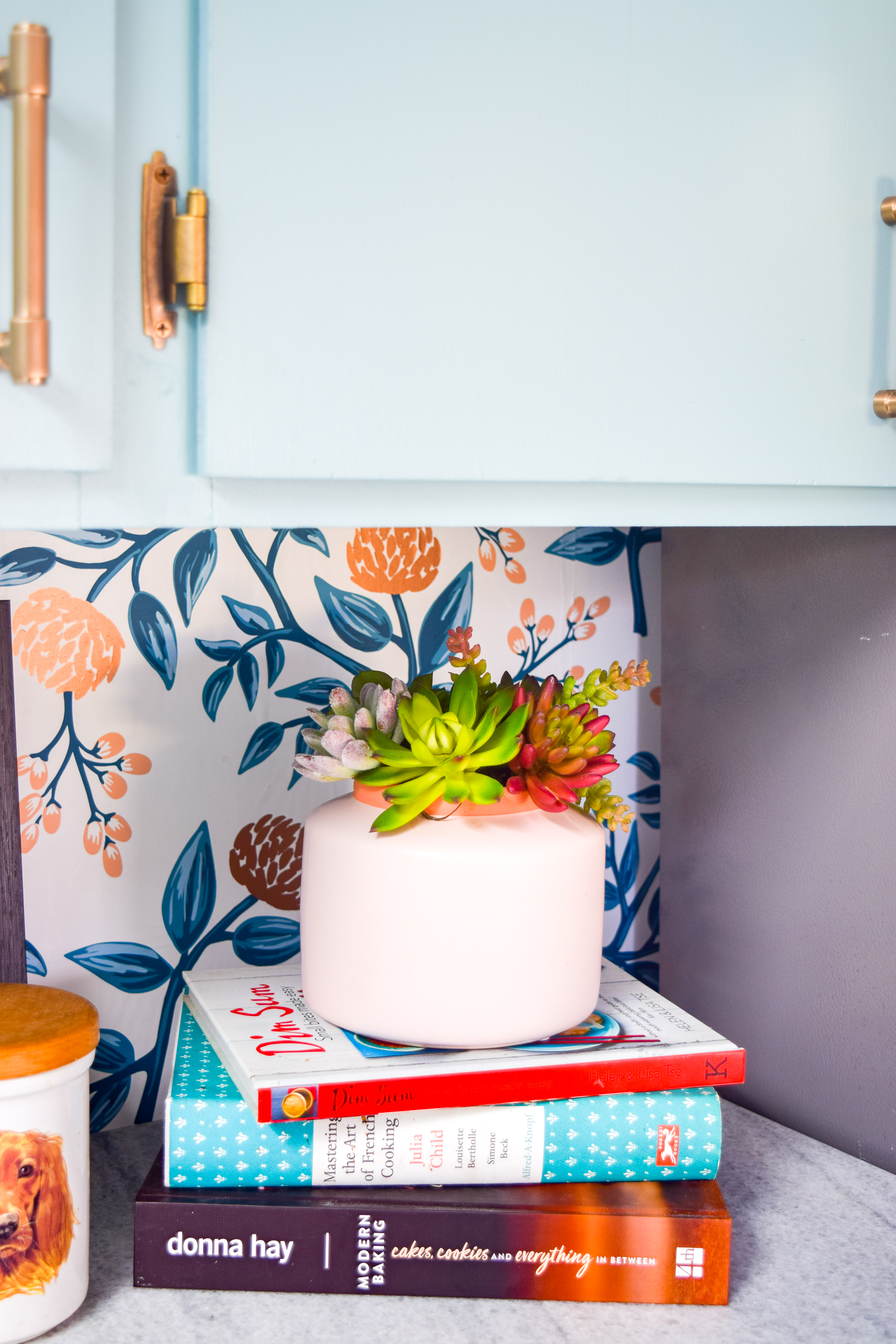 Our retro glam kitchen renovations are done! Come see how we transformed our dated kitchen, into a modern oasis, full of colour and pattern.