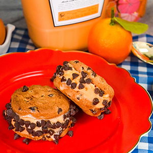 whipped orange ice cream sandwiches