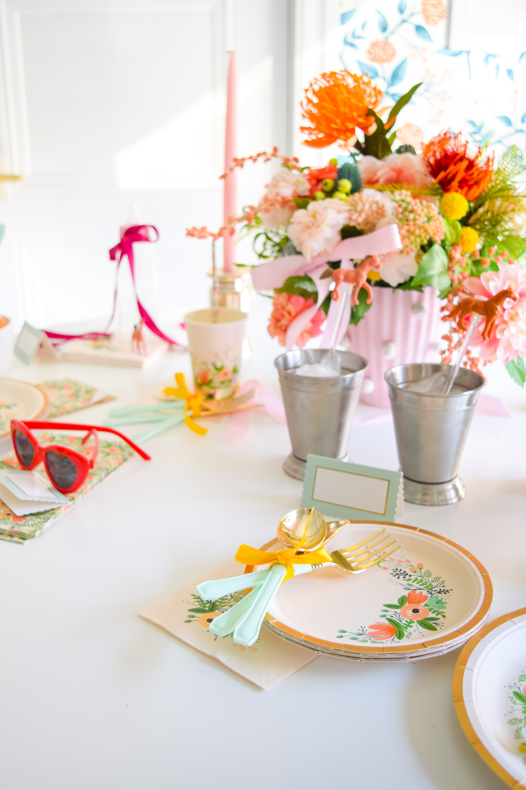 A Derby Day Baby Shower is the perfect way to celebrate a summer baby, and Rifle Paper Co's Wildflower party collection is what you need to things started.