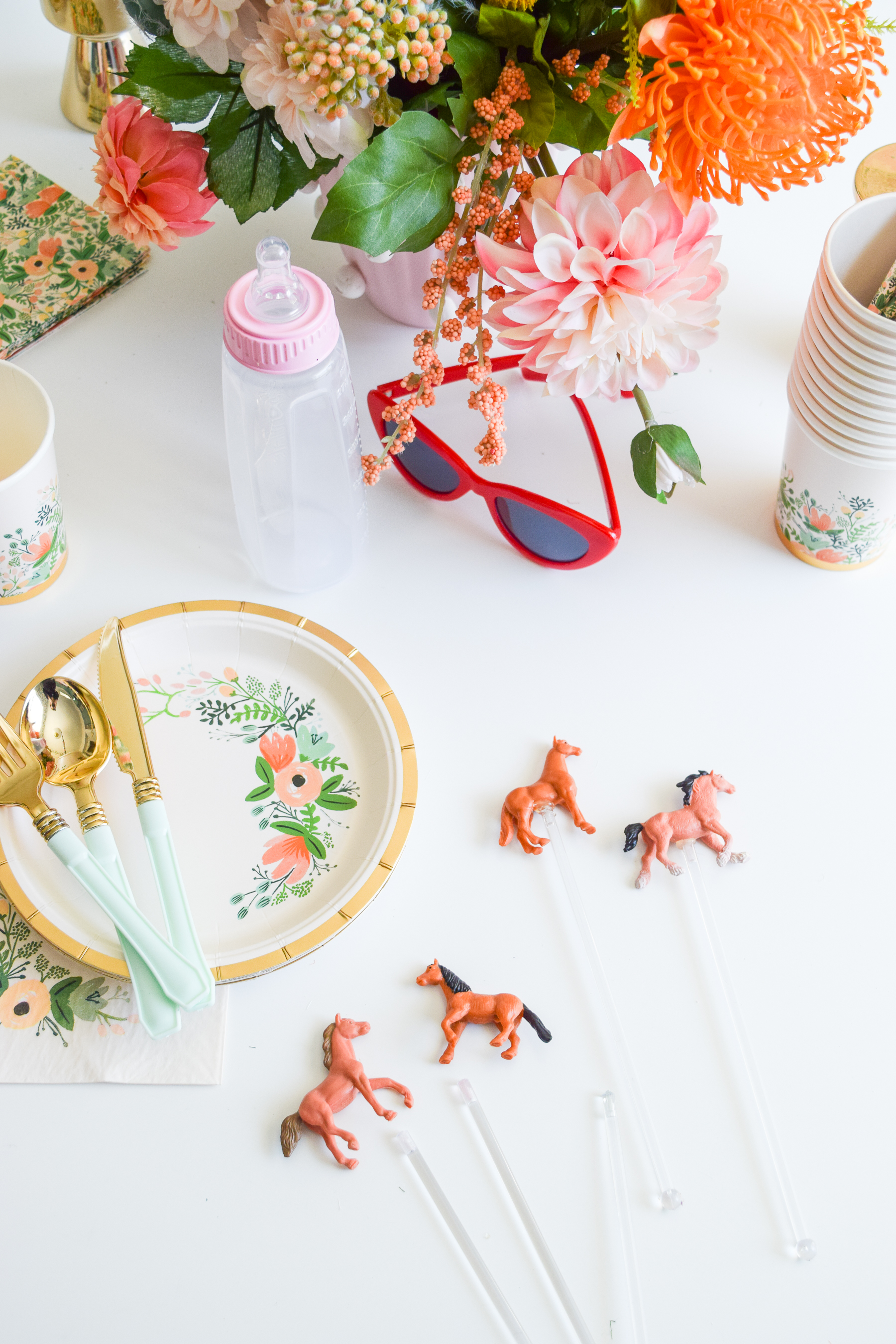 A Derby Day Baby Shower is the perfect way to celebrate a summer baby, and Rifle Paper Co's Wildflower party collection is what you need to things started.