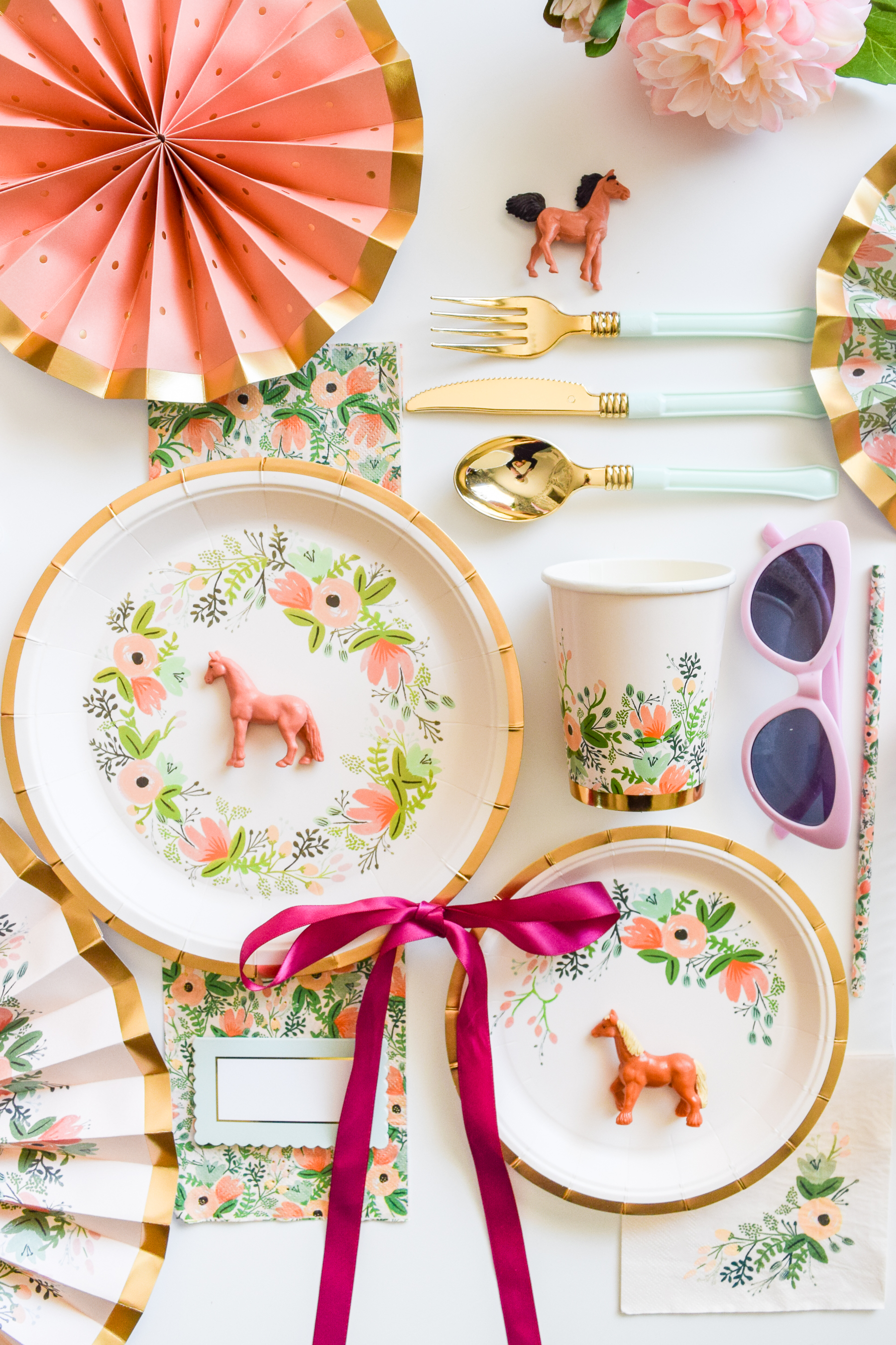 A Derby Day Baby Shower is the perfect way to celebrate a summer baby, and Rifle Paper Co's Wildflower party collection is what you need to things started.