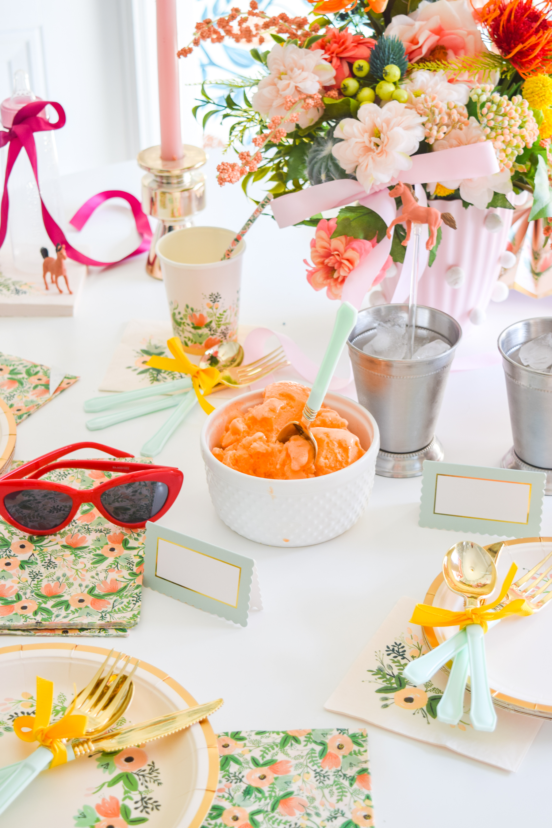 A Derby Day Baby Shower is the perfect way to celebrate a summer baby, and Rifle Paper Co's Wildflower party collection is what you need to things started.