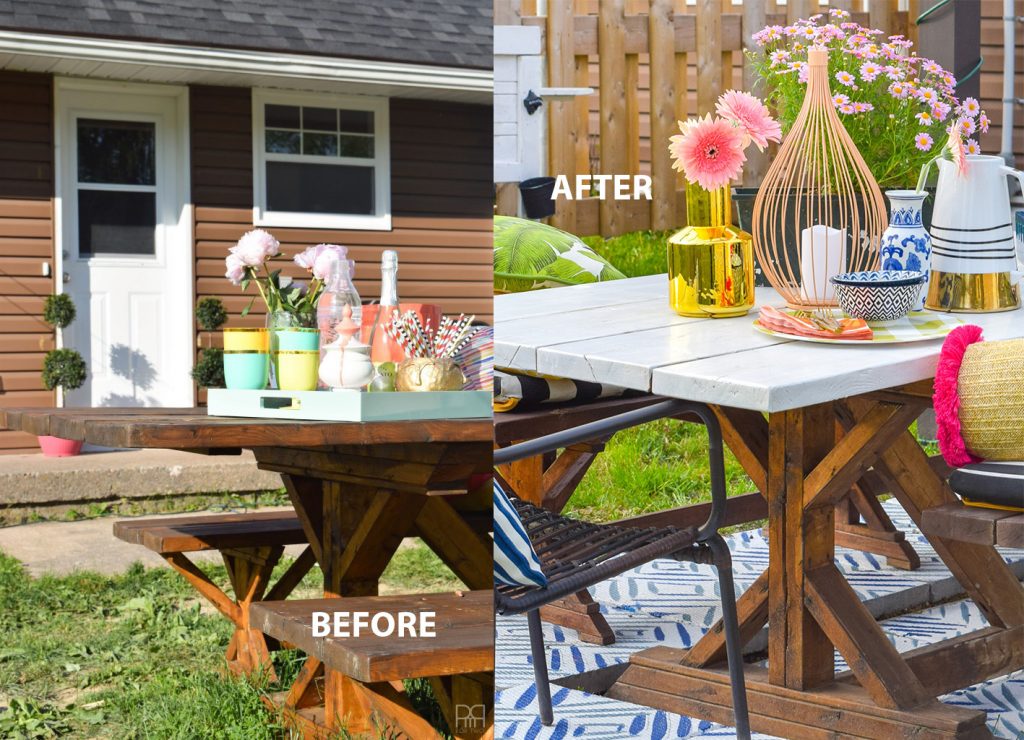 Is your outdoor set looking a little tired? I've got a few DIYs that show you How to update Patio Furniture With Paint, and it's easier than you'd think! You just need the right BEHR paint product.