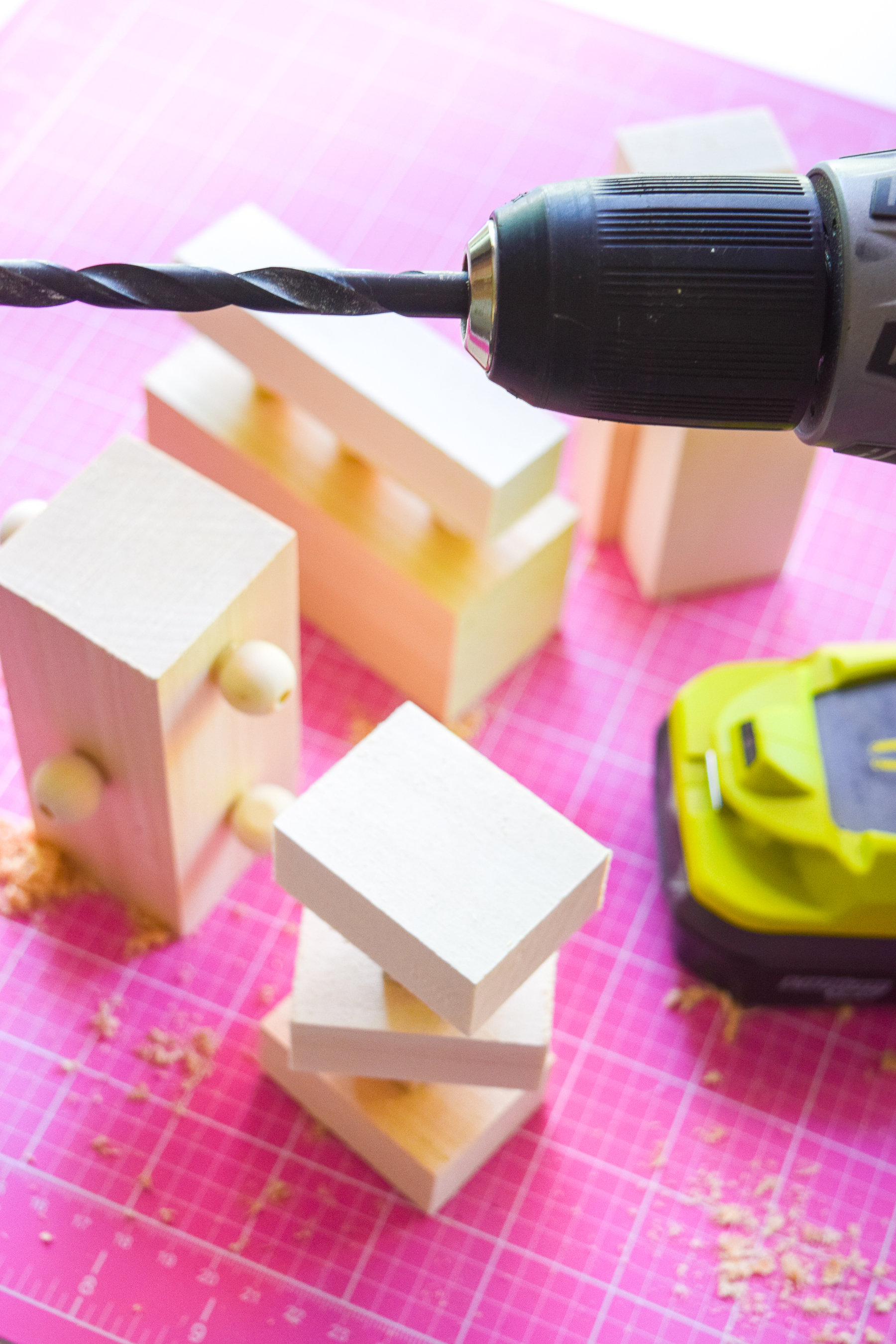 These DIY Modern Wood Candlestick Holders that I made add a pop of geometric modern design, and you will love how easy they were to make!