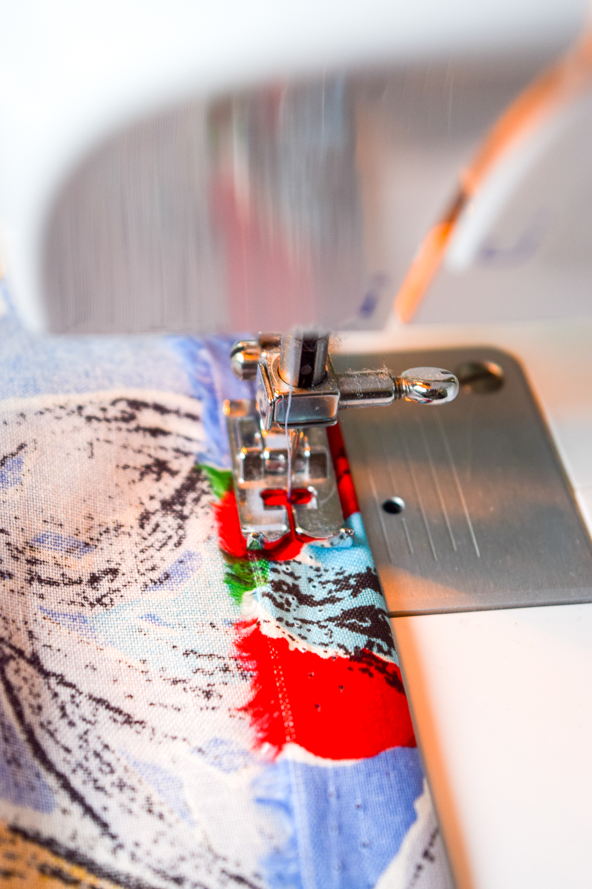 Sewing a DIY Table Skirt for a desk, is a great way to hide a tired and old work station. It's easy to sew, and adds a pop of pattern to any space.