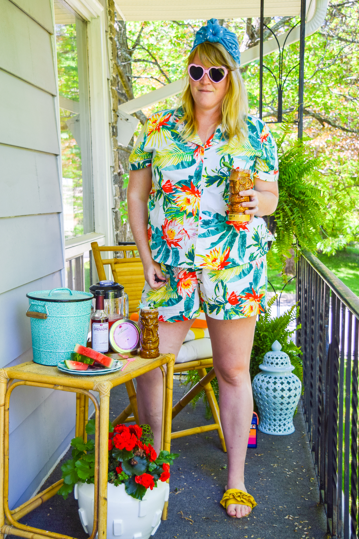 watermelon margaritas done two ways! With or without tequila, but absolutely with some fresh mint in a tiki cup. Stirring's cocktail mixers make it easy.