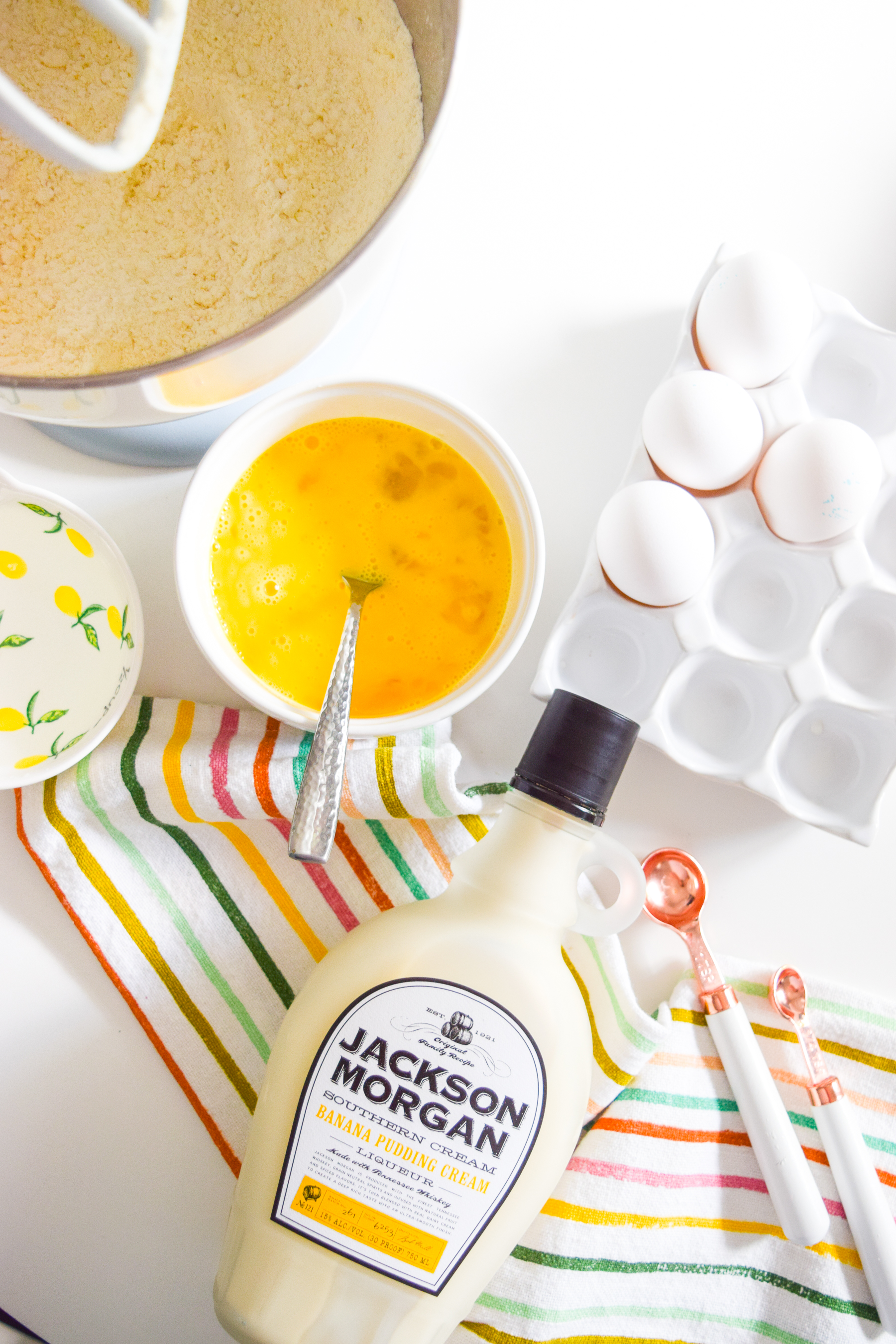 A Whiskey Banana Cream Bundt Cake is easier to make than you'd think (cake mix + Jackson Morgan Banana Pudding Cream), and tastes like creamy banana pudding goodness. 