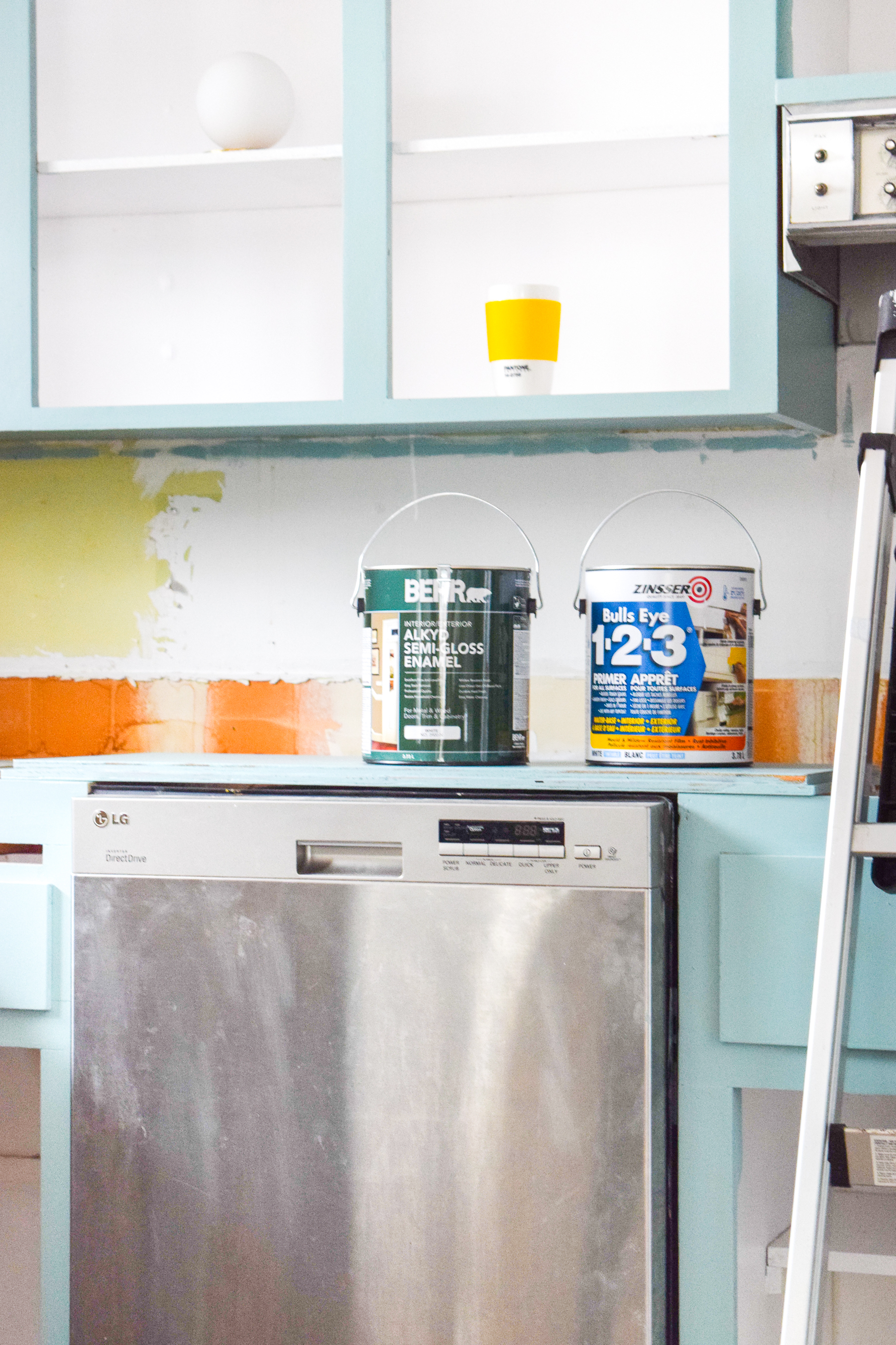 After living with some gross looking appliances, I finally figured out how to paint stainless steel appliances, and now I'm telling you!